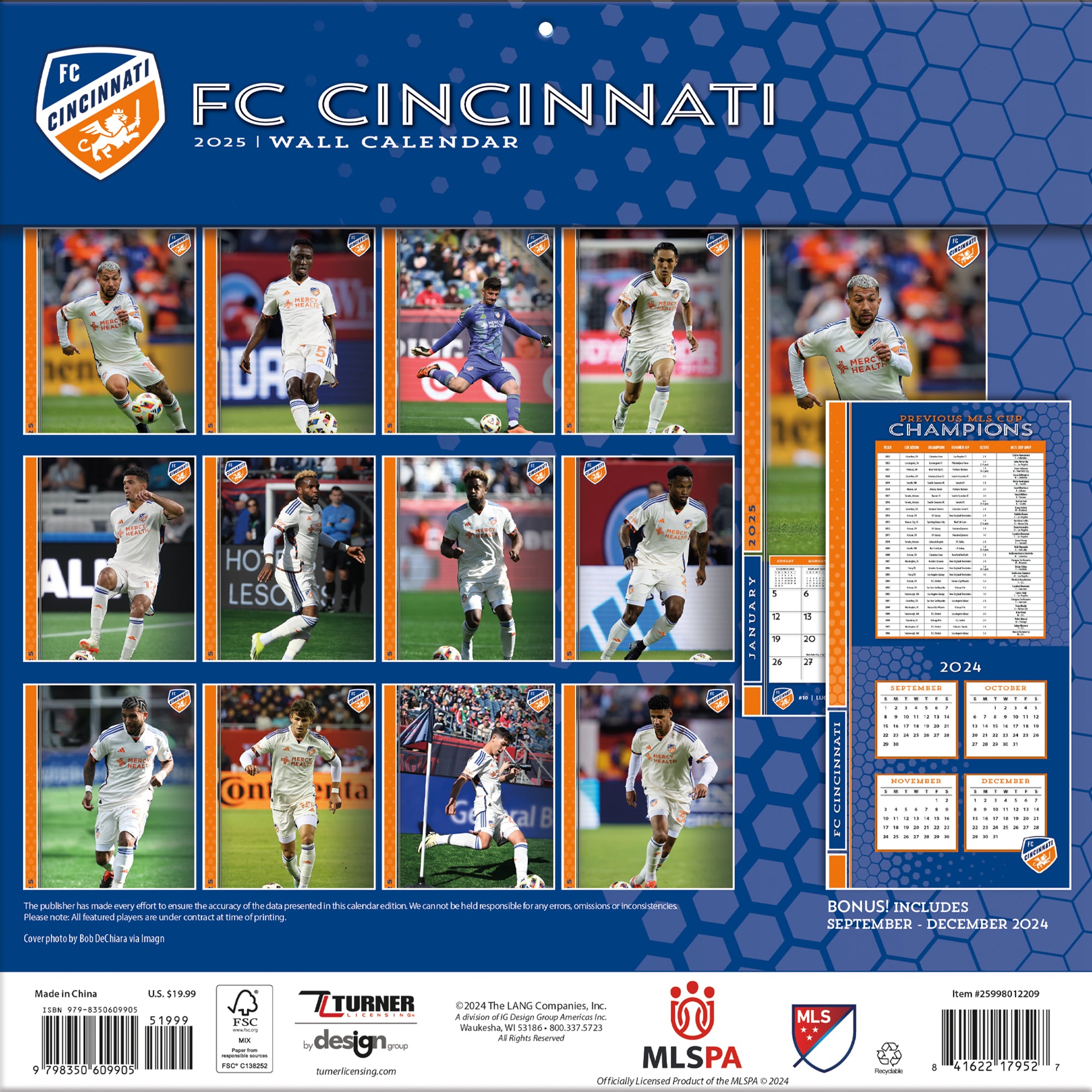 MLS Cincinnati Wall 2025 Calendar - Online Exclusive