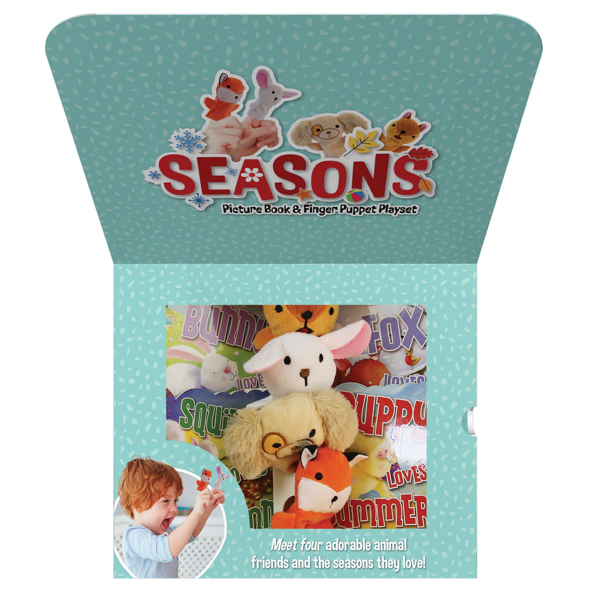 Read & Learn About Seasons Book and Finger Puppet Playset