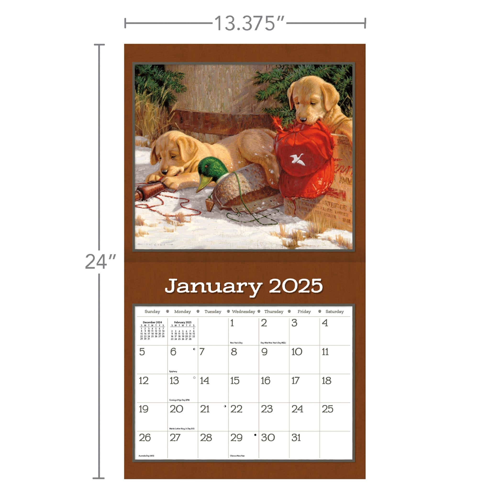 Puppy Wall 2025 Calendar - Online Exclusive