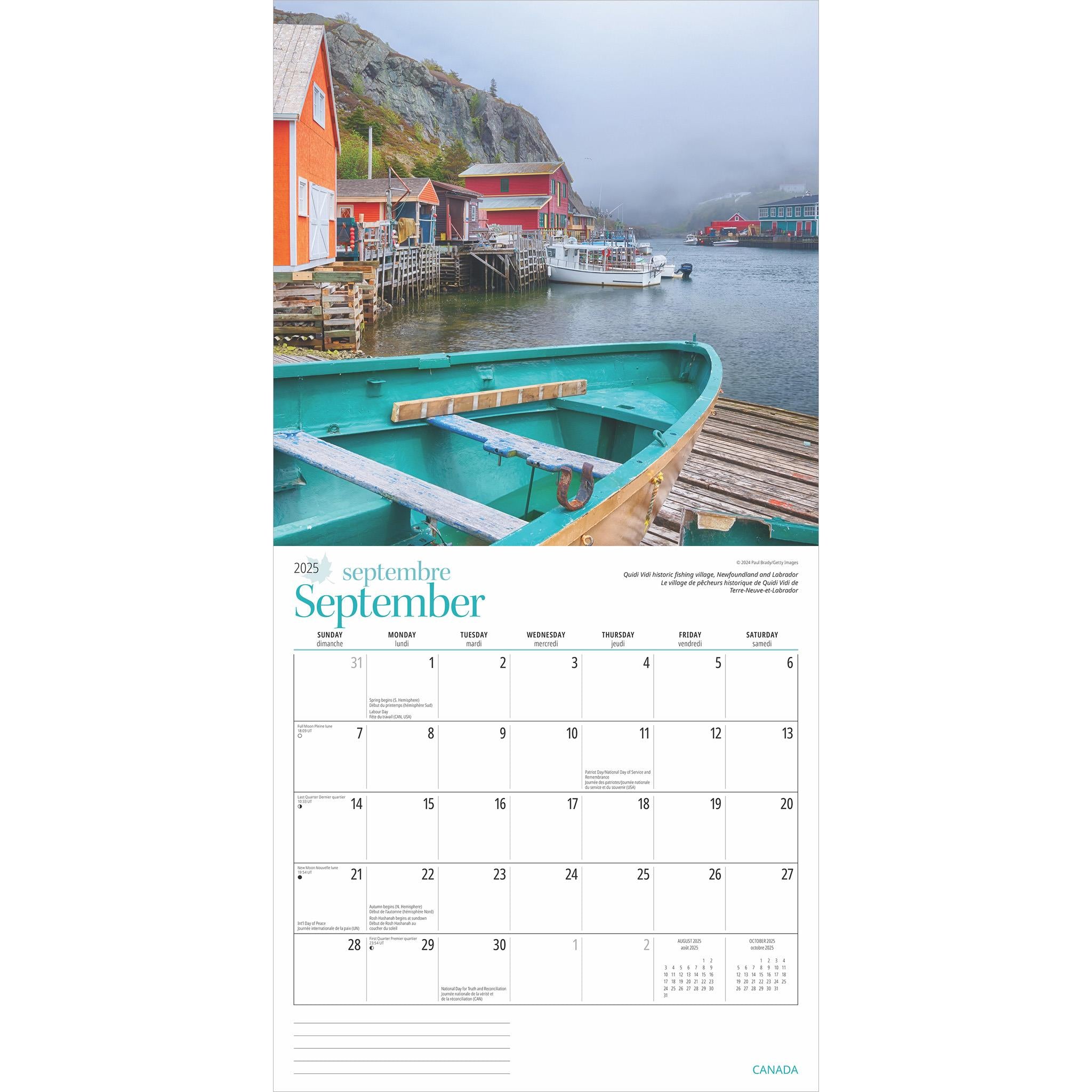 Canada Wall 2025 Calendar - Online Exclusive