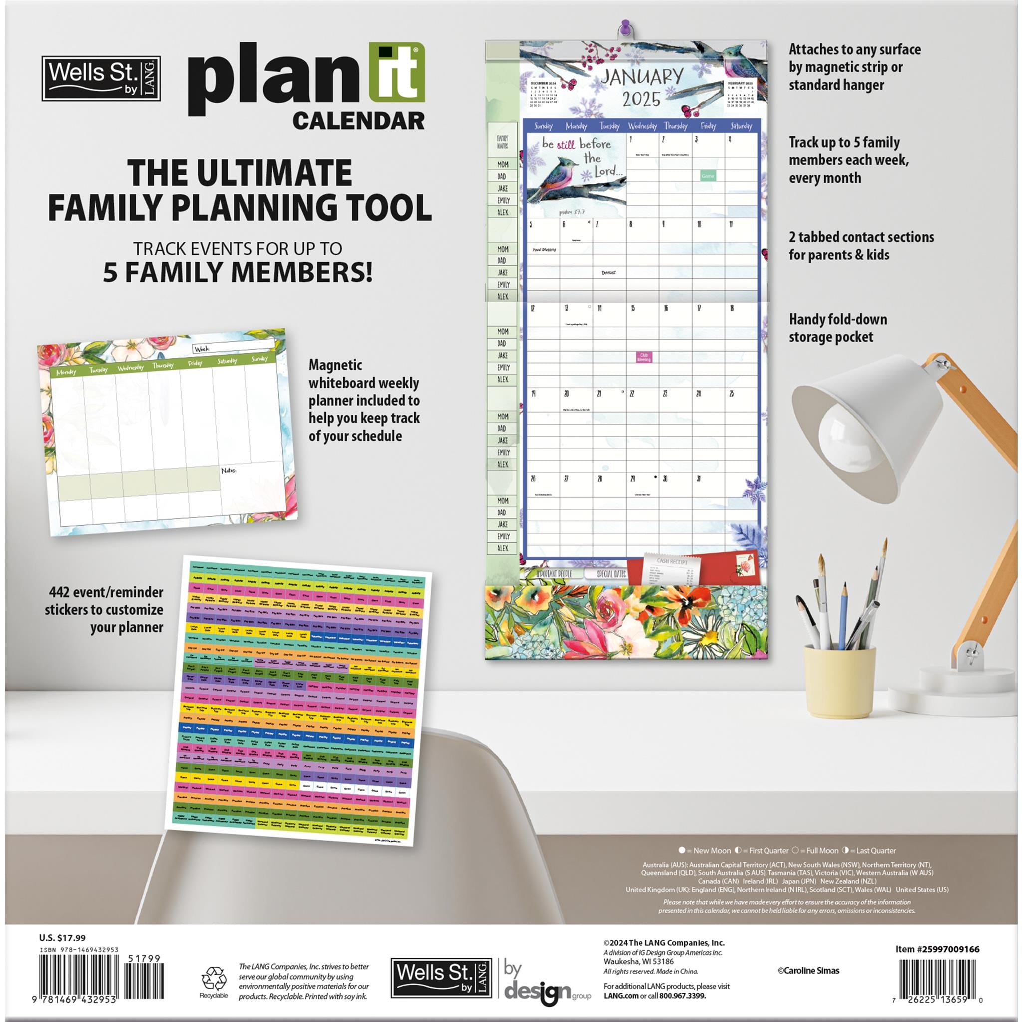 Multiple Blessings Plan It Wall 2025 Calendar - Online Exclusive