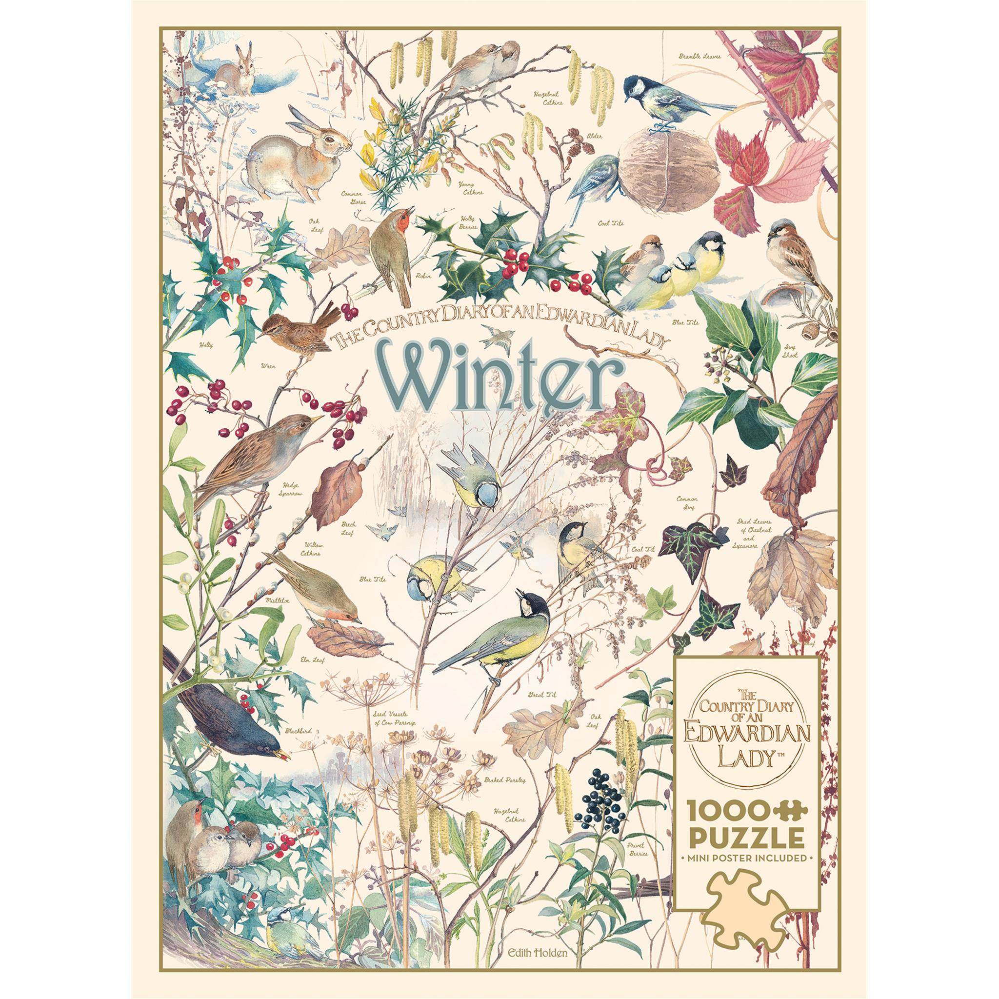 Country Diary: Winter 1000 Piece Puzzle Cobble Hill