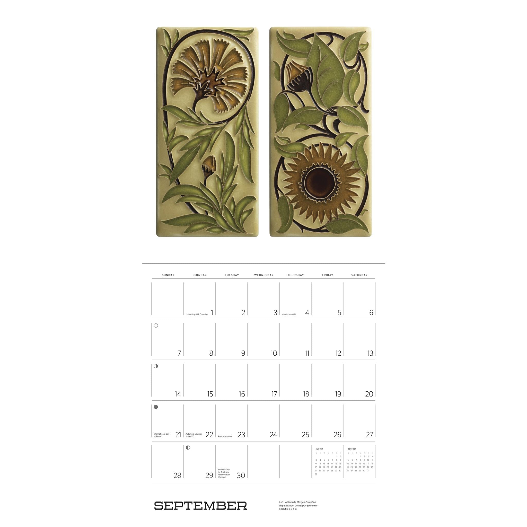 Arts And Crafts Tiles Wall 2025 Calendar - Online Exclusive