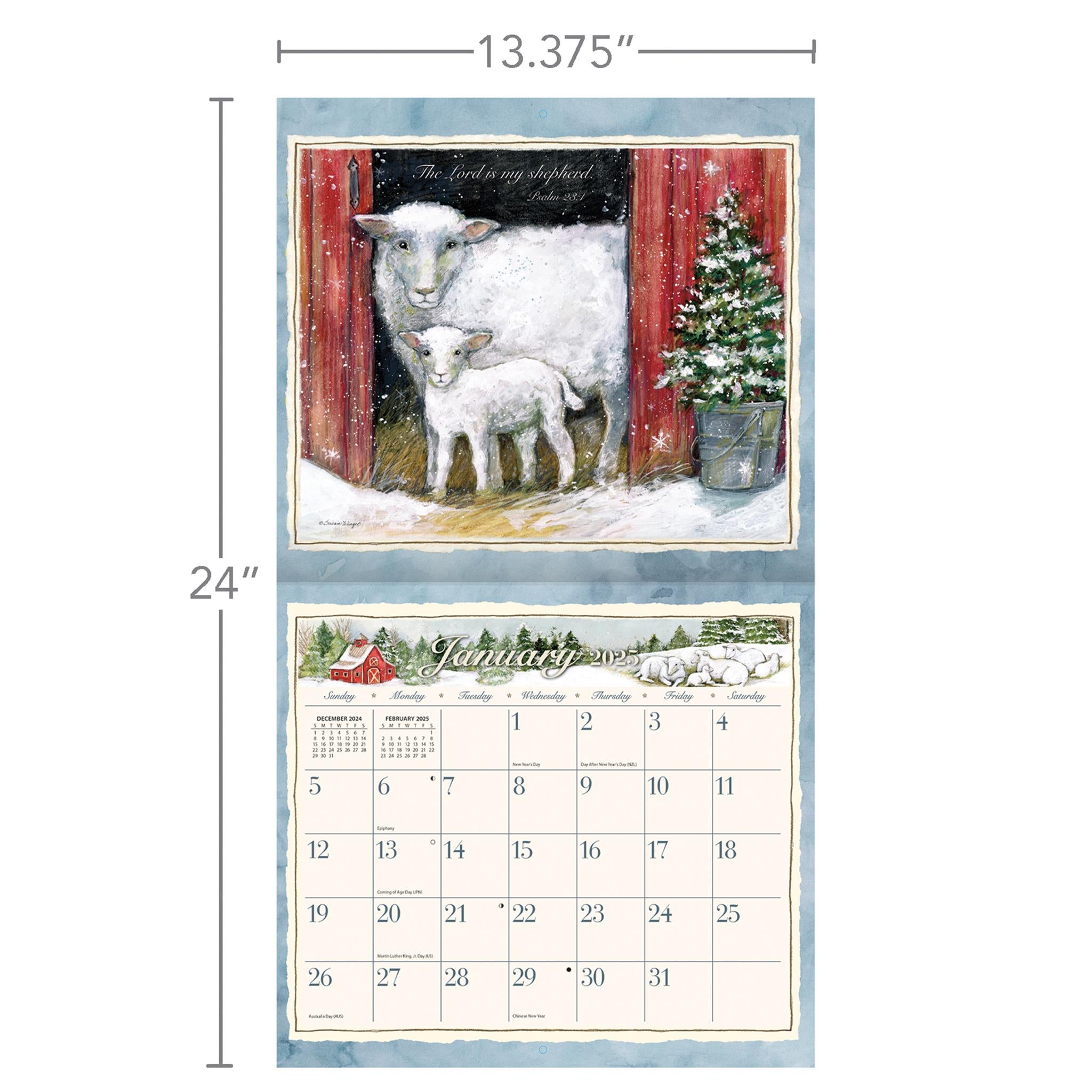 Lord Is My Shepherd Wall 2025 Calendar