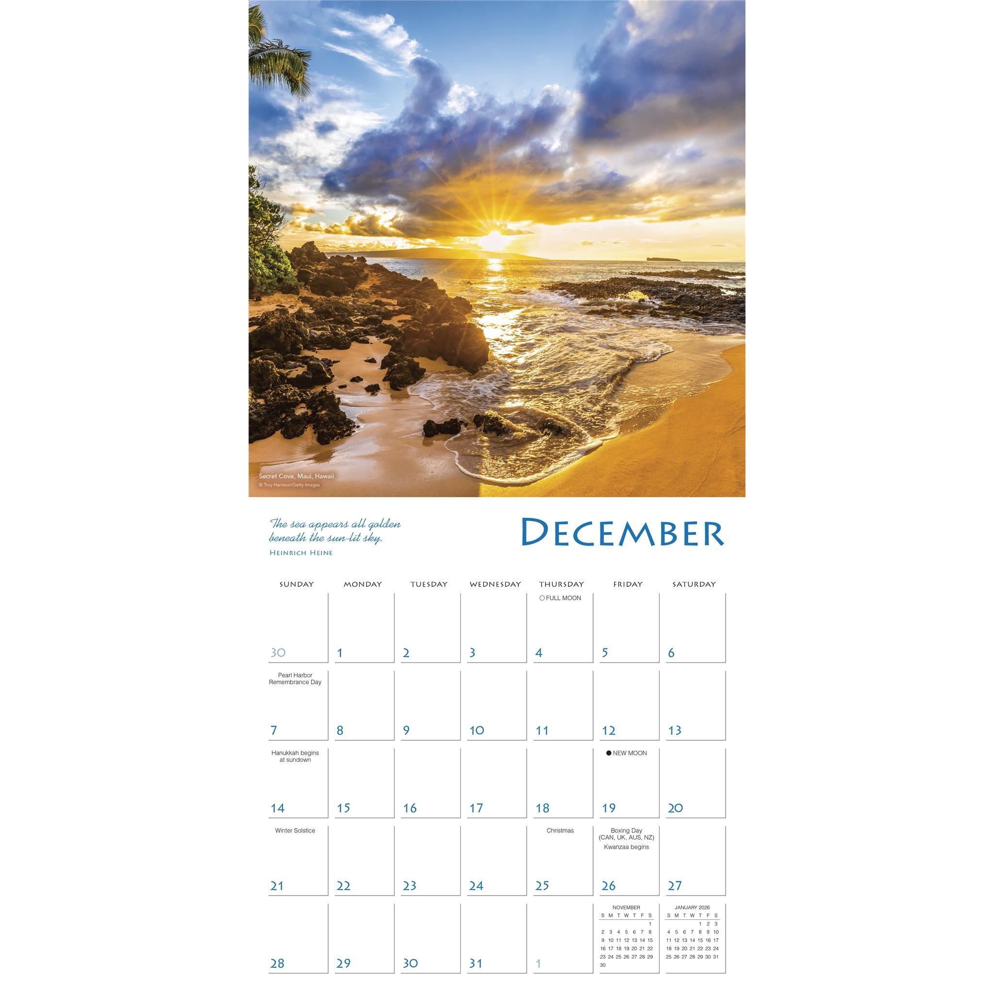 Islands In The Sun Wall 2025 Calendar