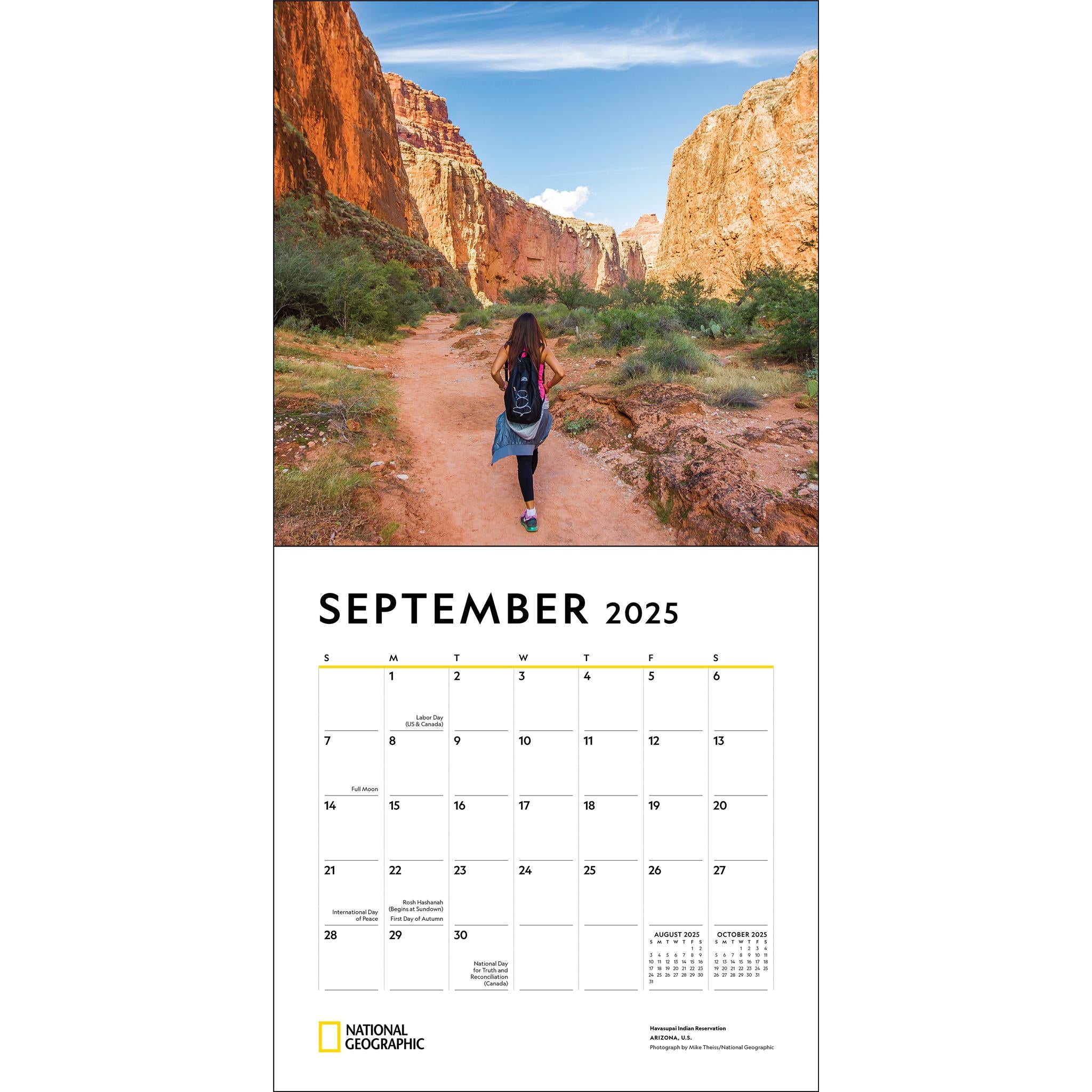 Hikes Of A Lifetime National Geographic Wall 2025 Calendar - Online Exclusive