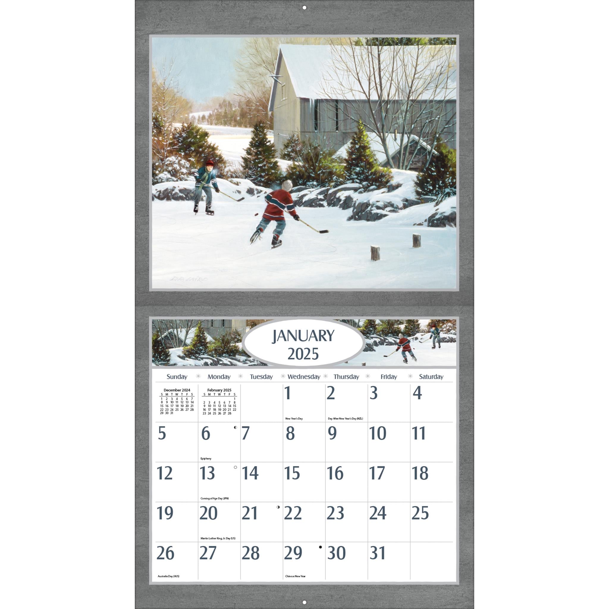 Hockey Hockey Hockey Wall 2025 Calendar