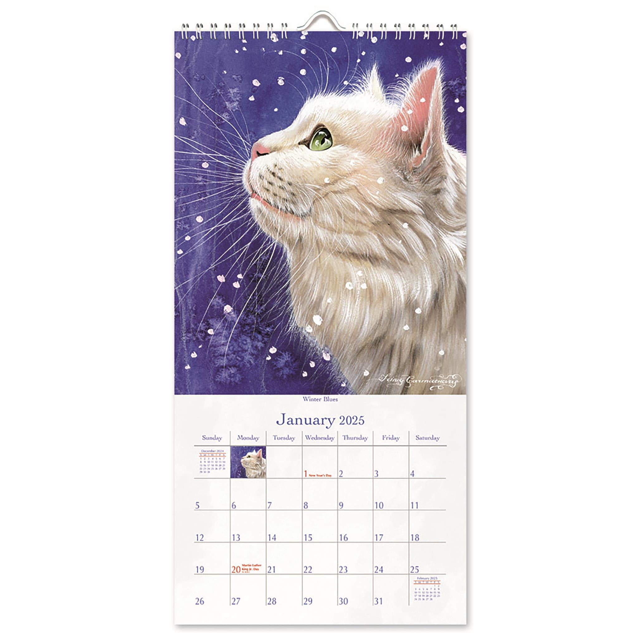 Purrfect Days Slim 2025 Calendar