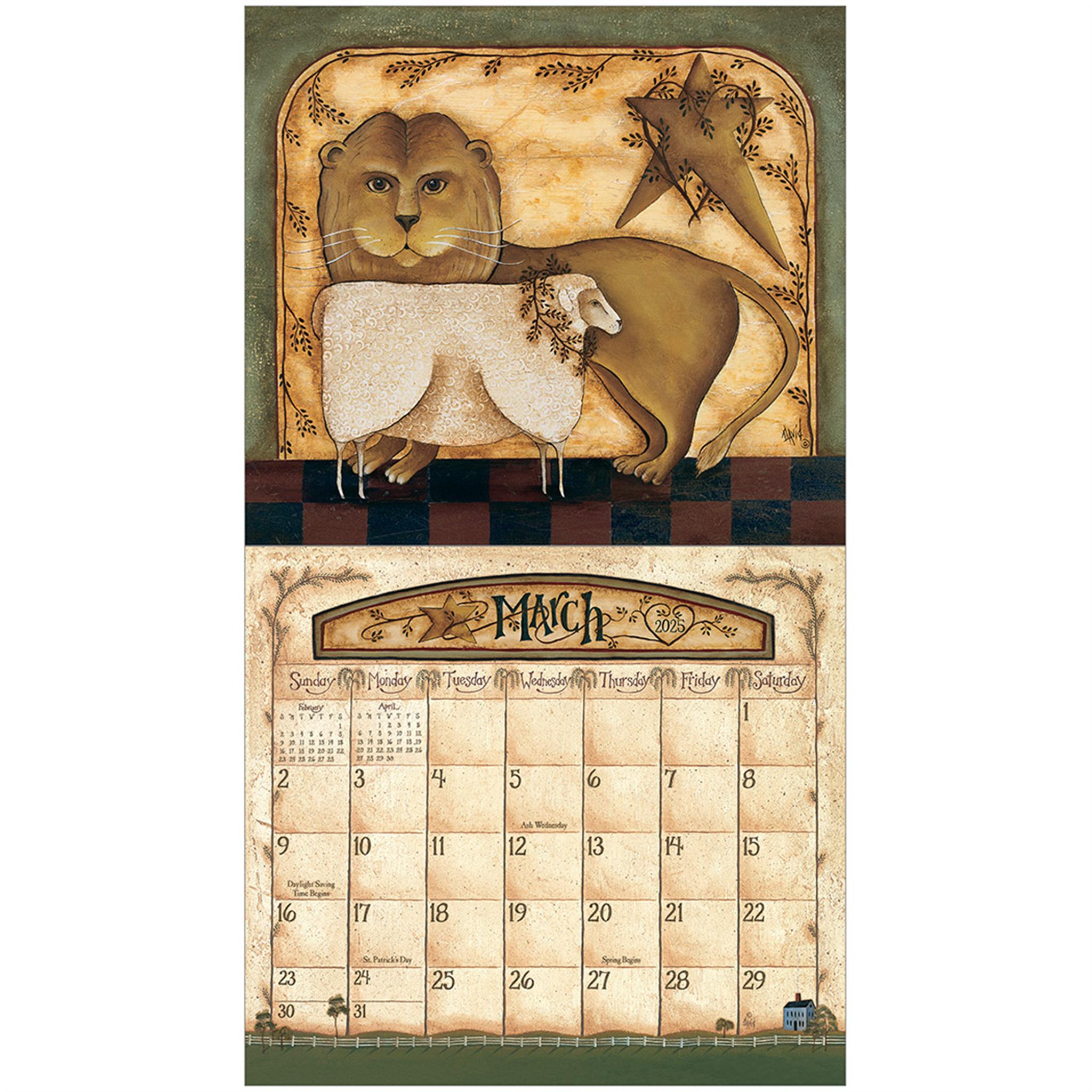 Folk Art By David Wall 2025 Calendar - Online Exclusive