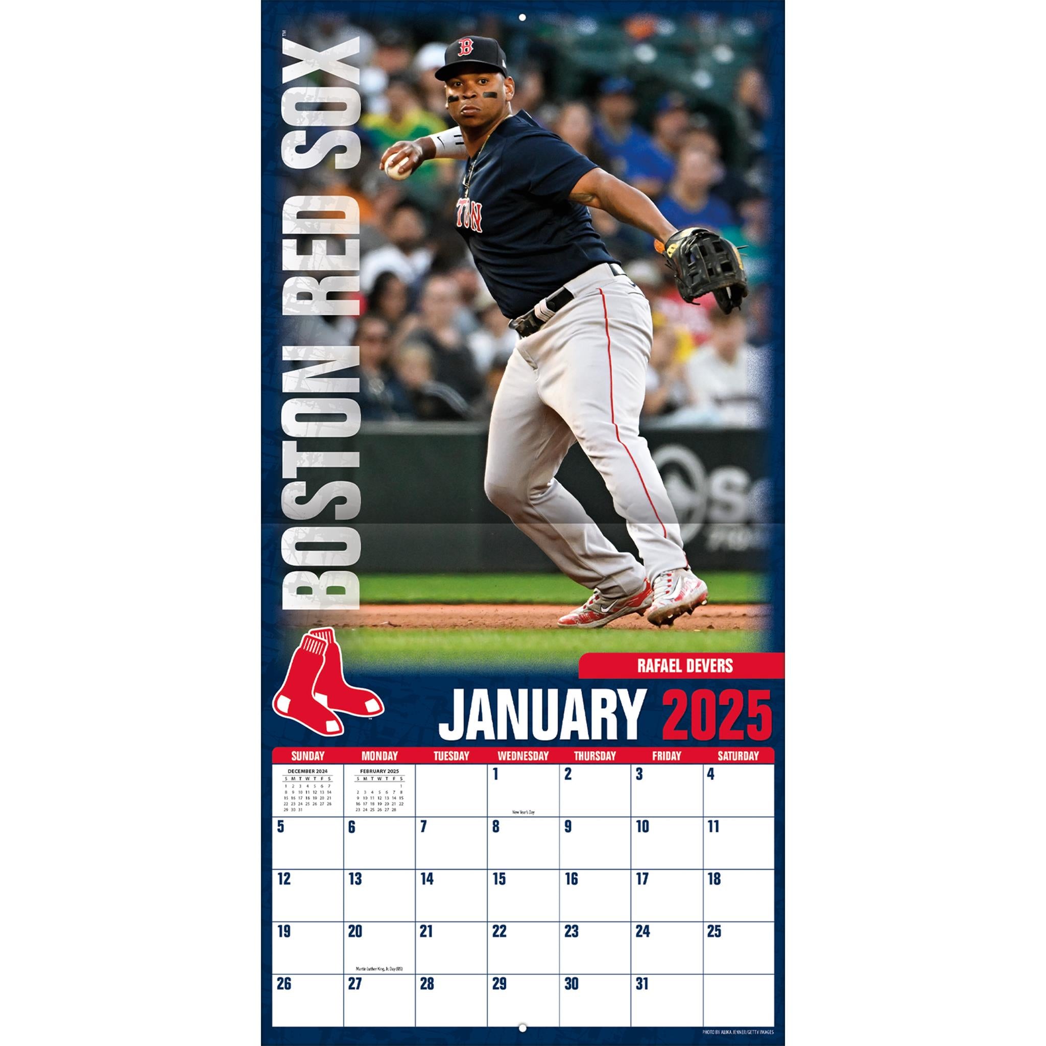 MLB Boston Red Sox Wall 2025 Calendar