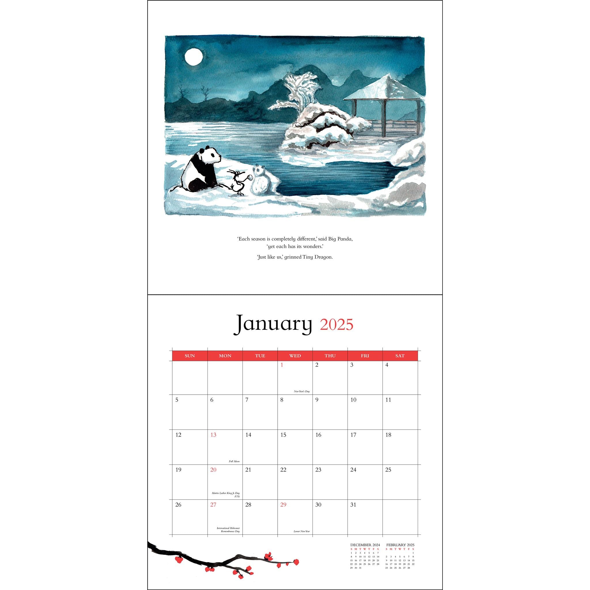 Big Panda And Tiny Dragon Wall 2025 Calendar - Online Exclusive