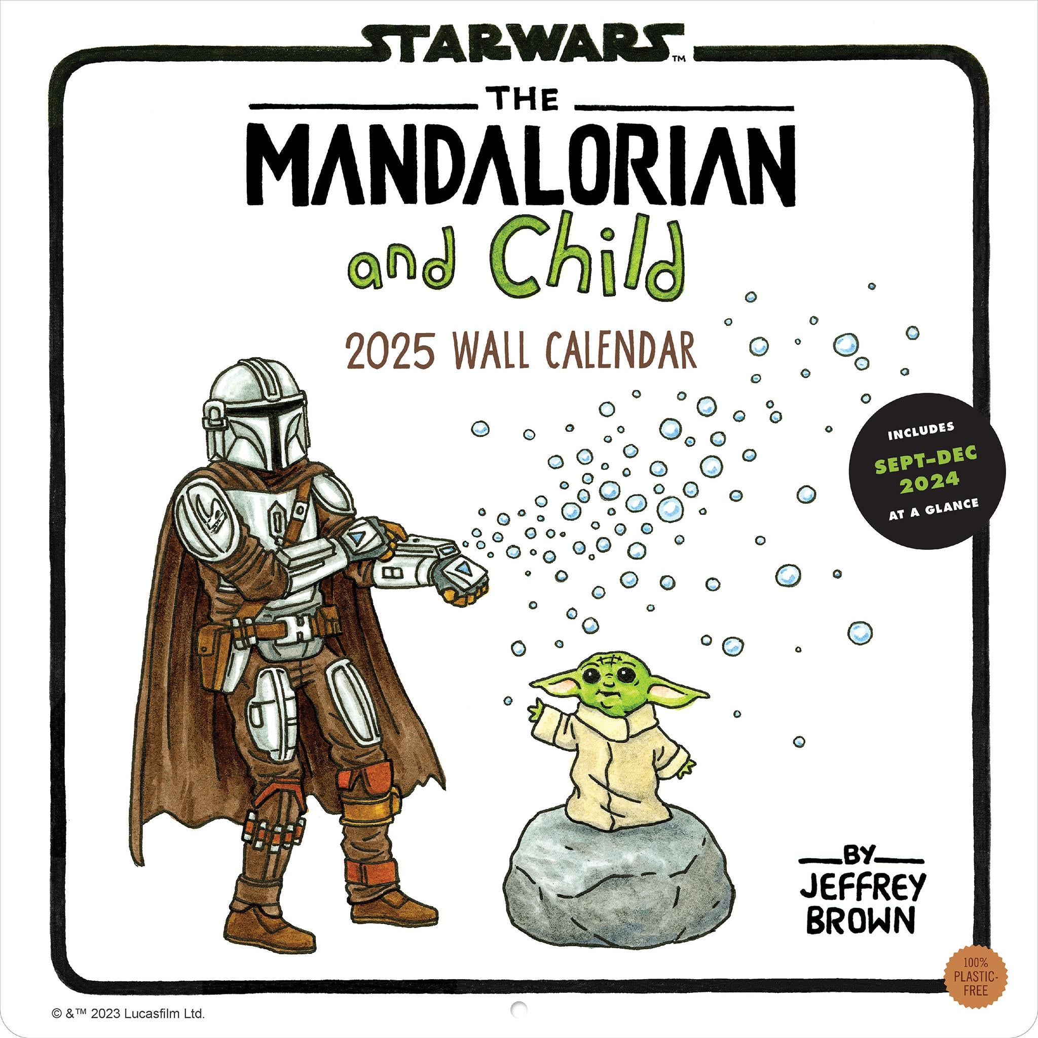 The Mandalorian And Child Wall 2025 Calendar - Online Exclusive