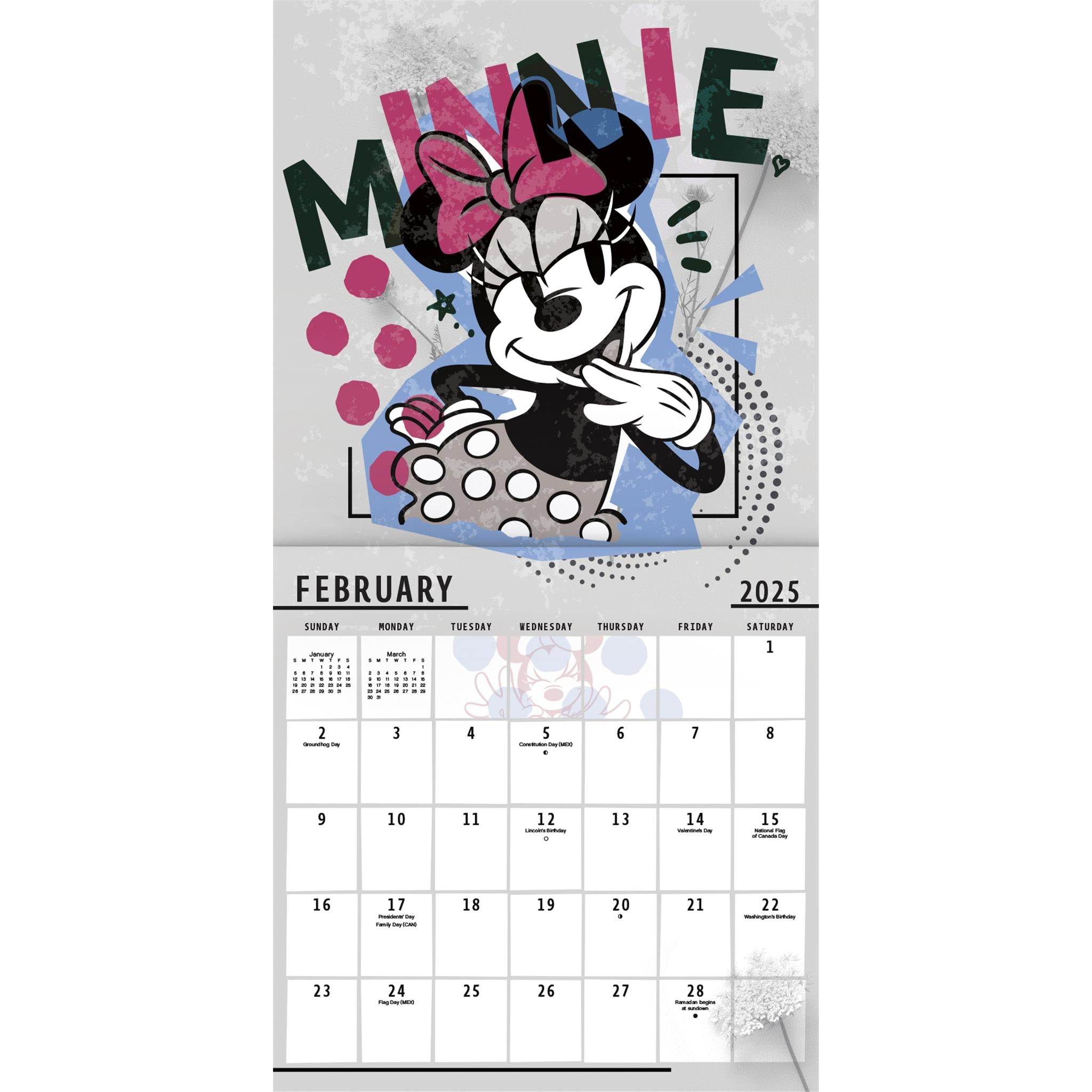 Minnie Mouse Wall 2025 Calendar - Online Exclusive