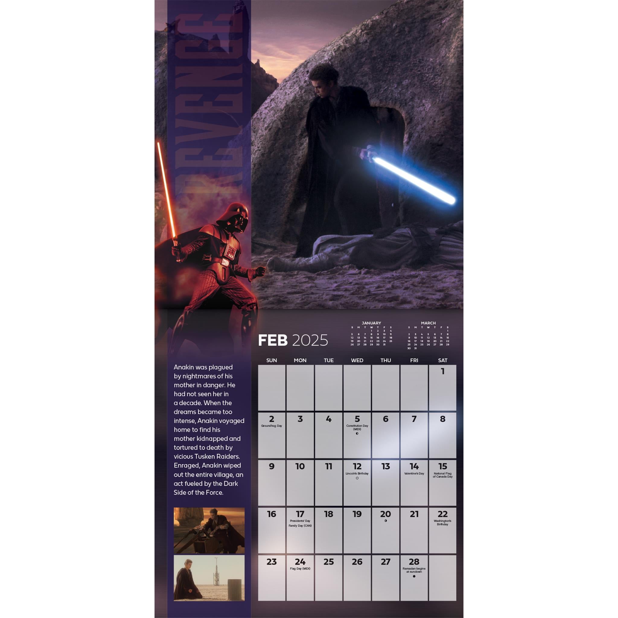 Star Wars Collectors Edition Wall 2025 Calendar