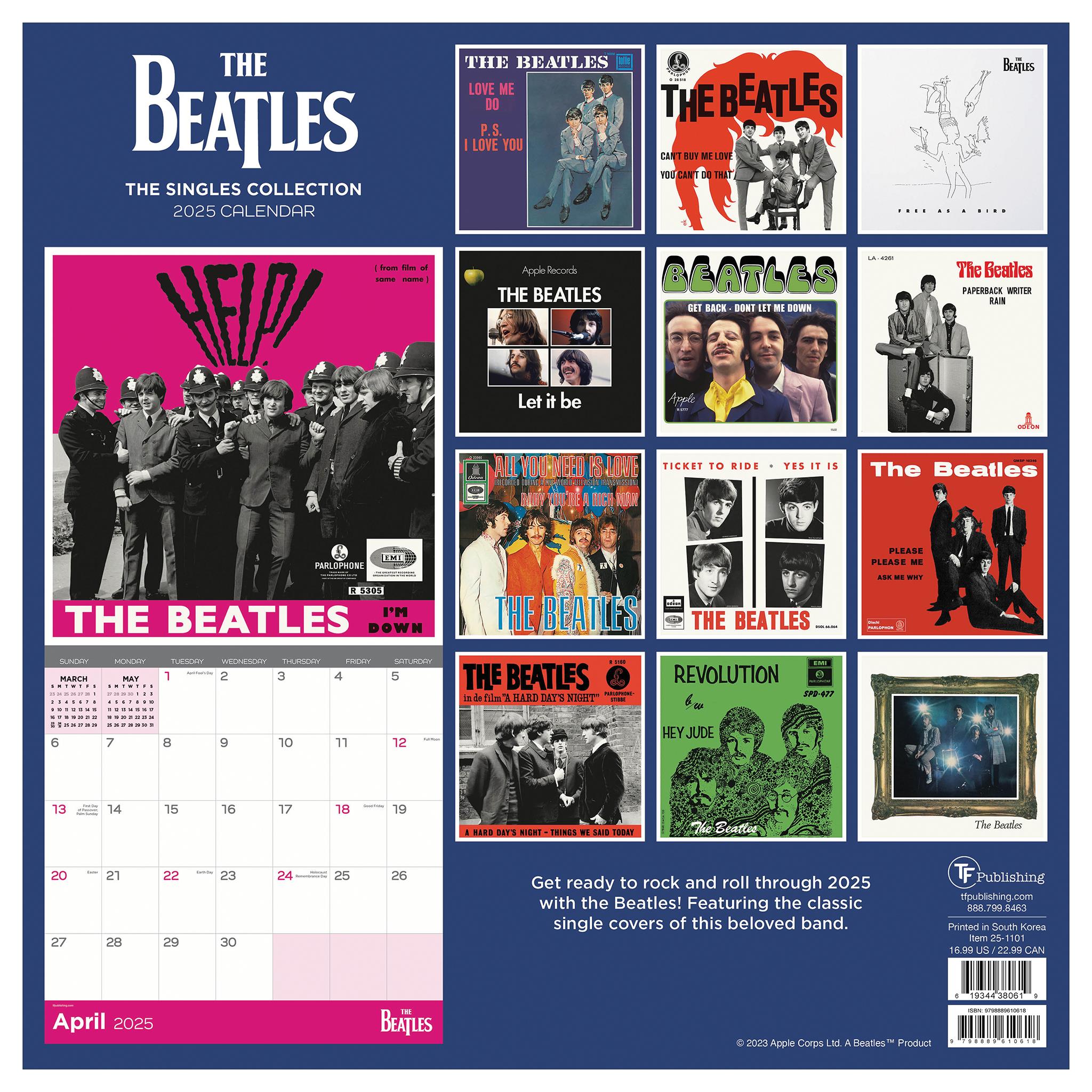 Beatles Wall 2025 Calendar