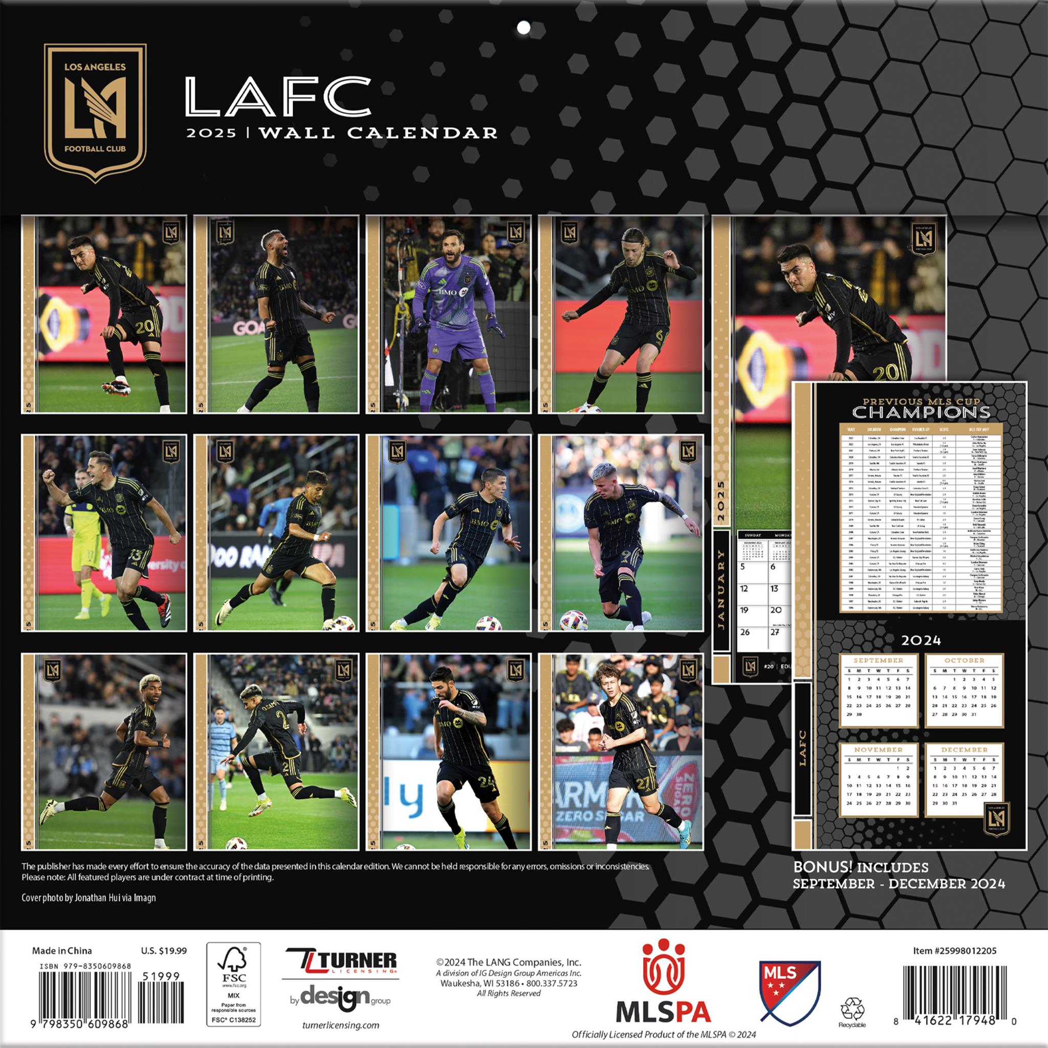 MLS LAFC Wall 2025 Calendar - Online Exclusive