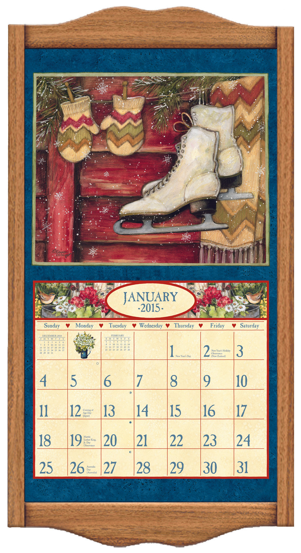 Oak Wooden Calendar Frame