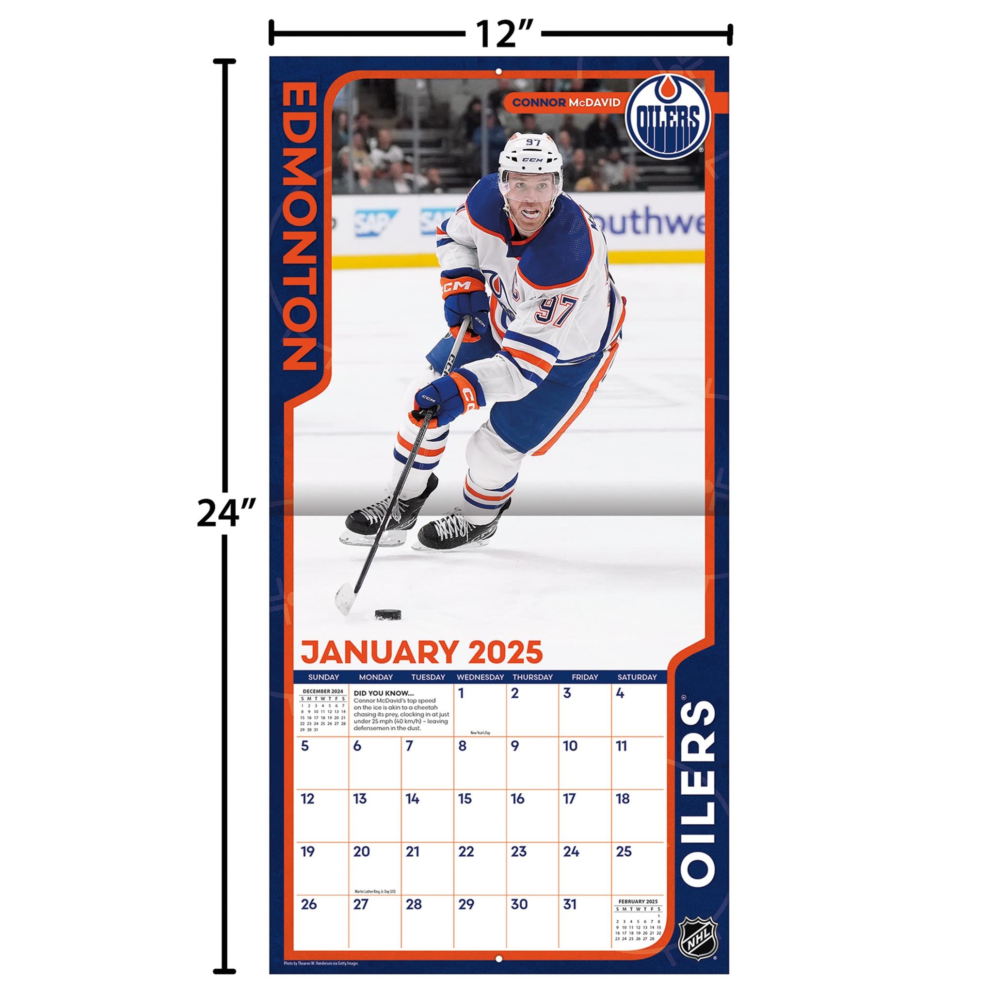 NHL Elite Wall 2025 Calendar