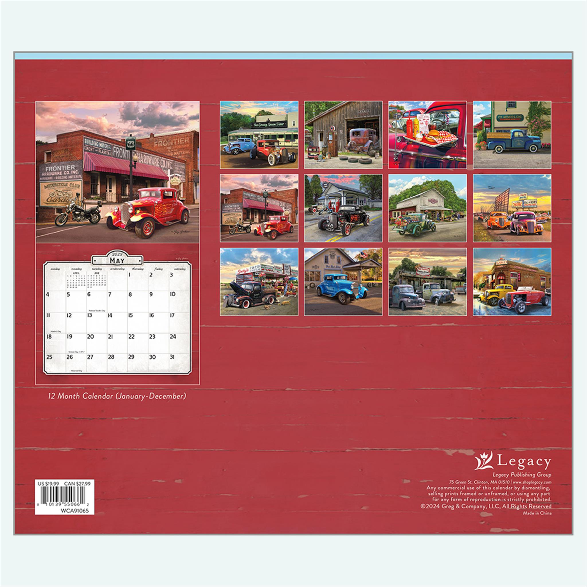 Nostalgic Main Street Wall 2025 Calendar - Online Exclusive