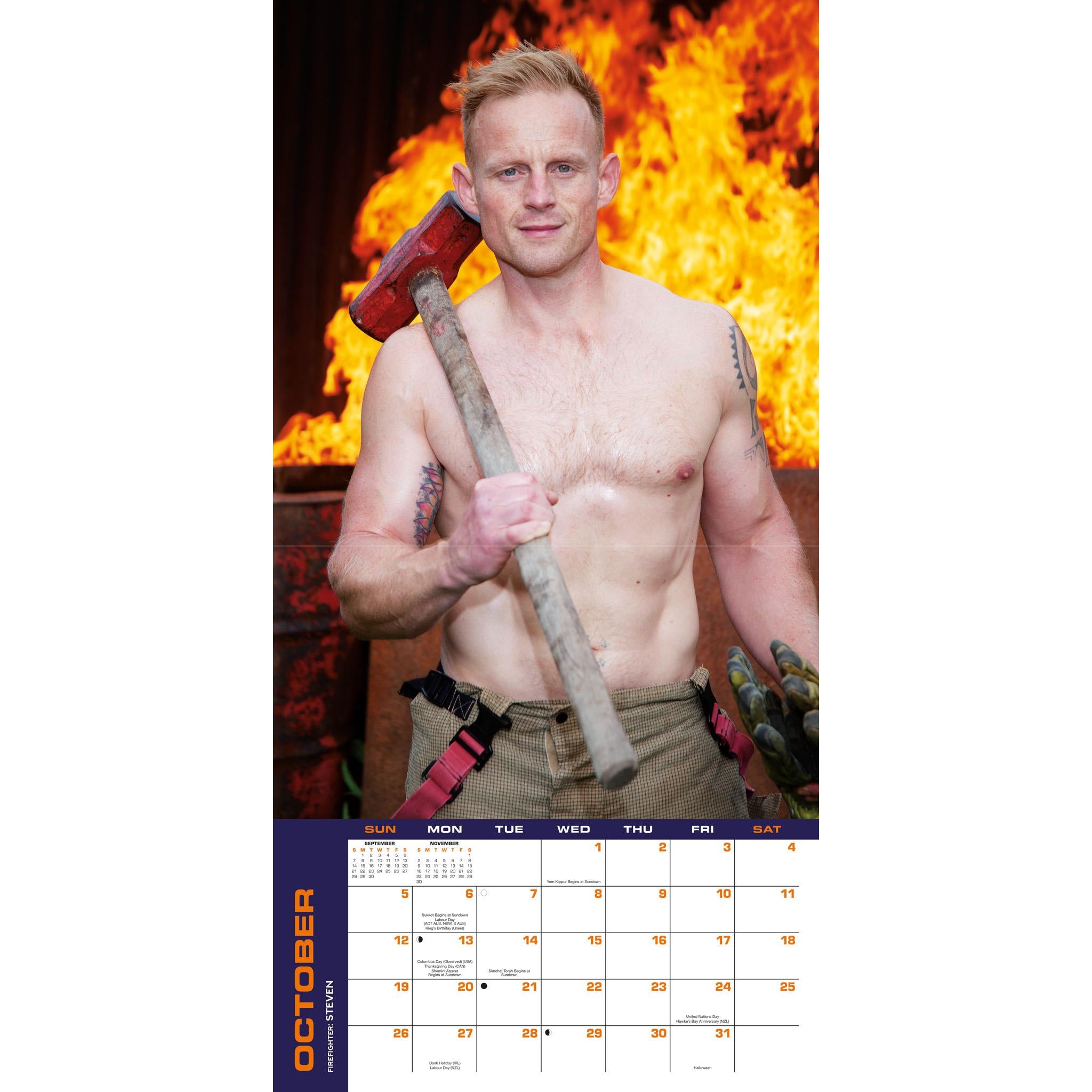 Firefighters Wall 2025 Calendar