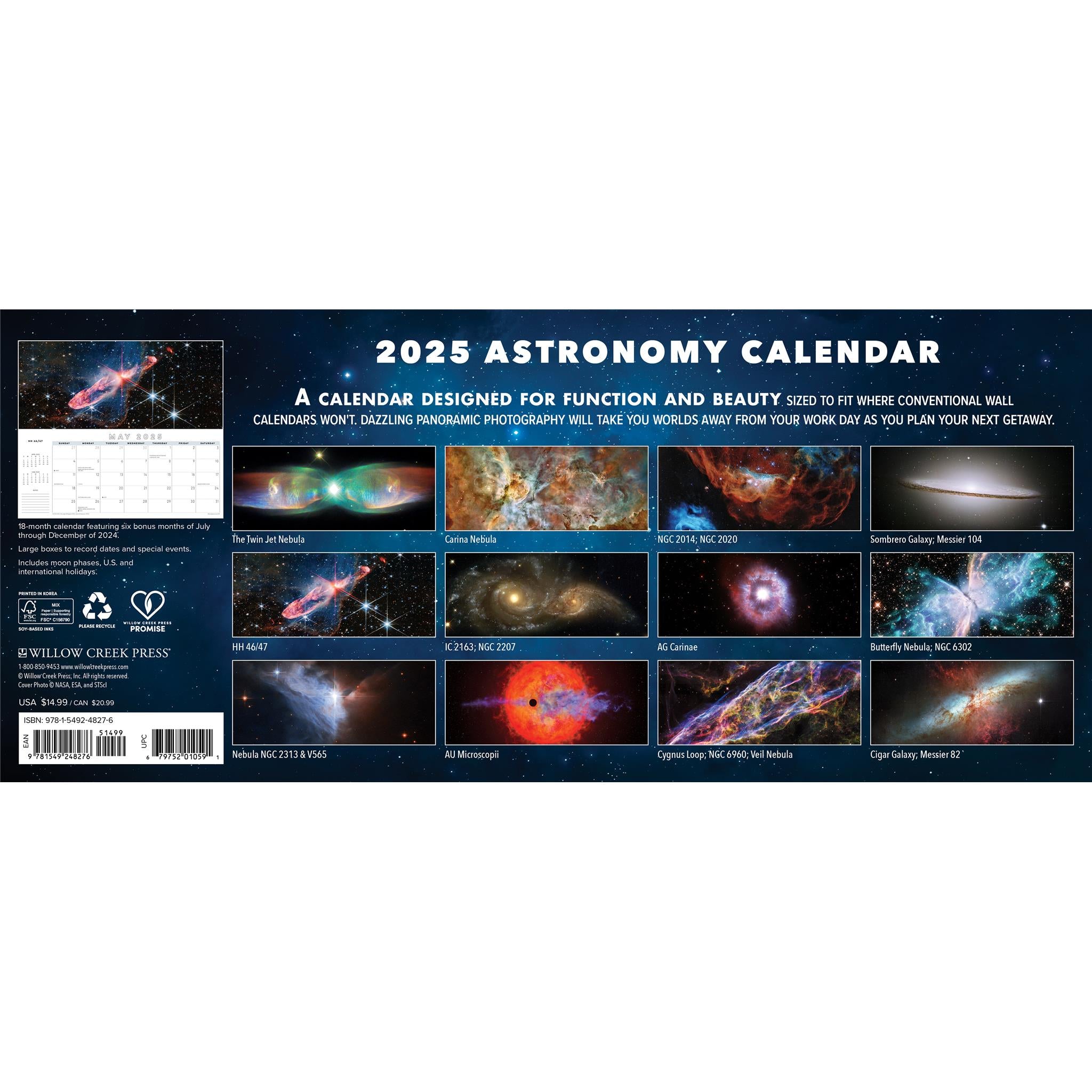 Astronomy Panoramic Slim 2025 Calendar product image | Calendar Club Canada