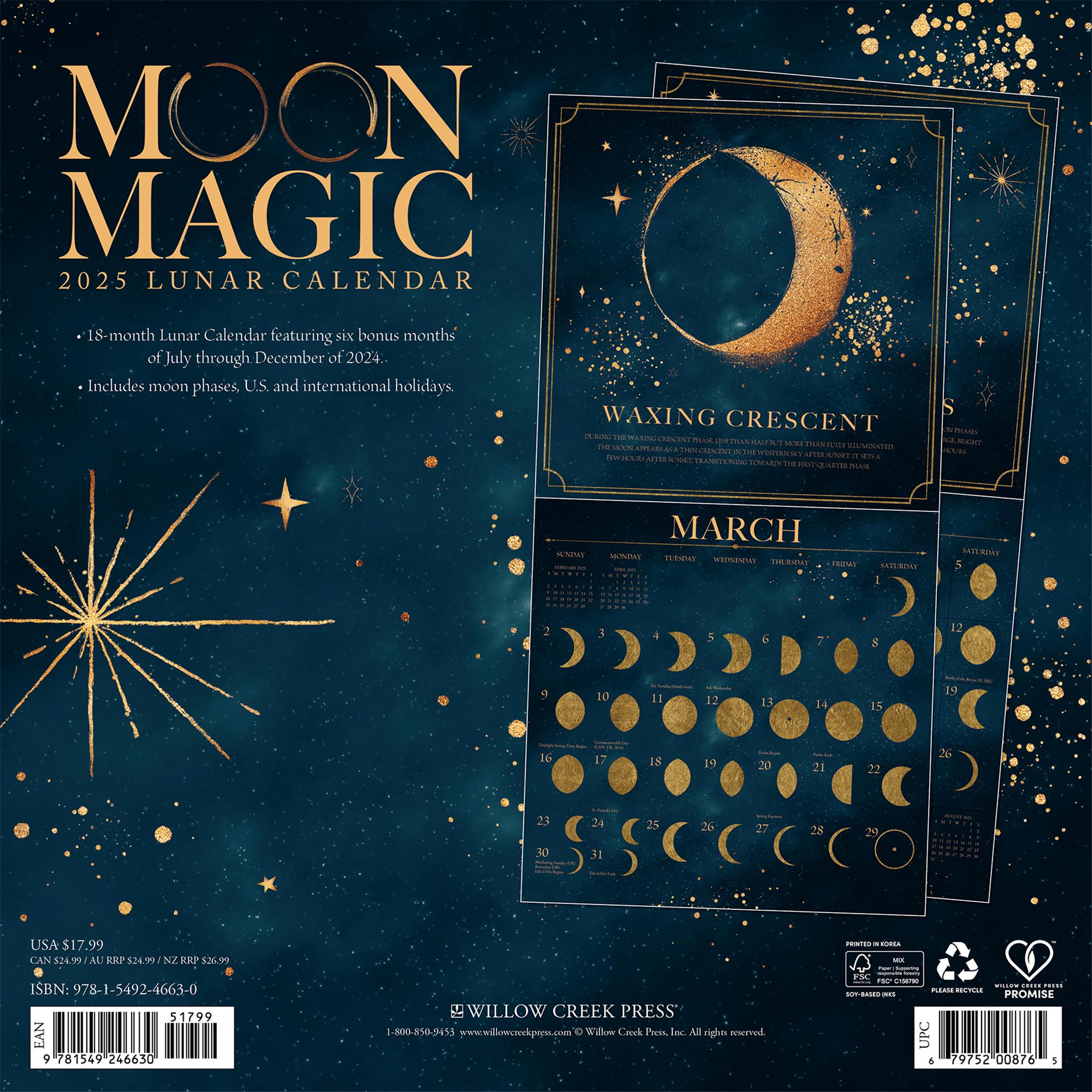 Moon Magic Wall 2025 Calendar - Online Exclusive