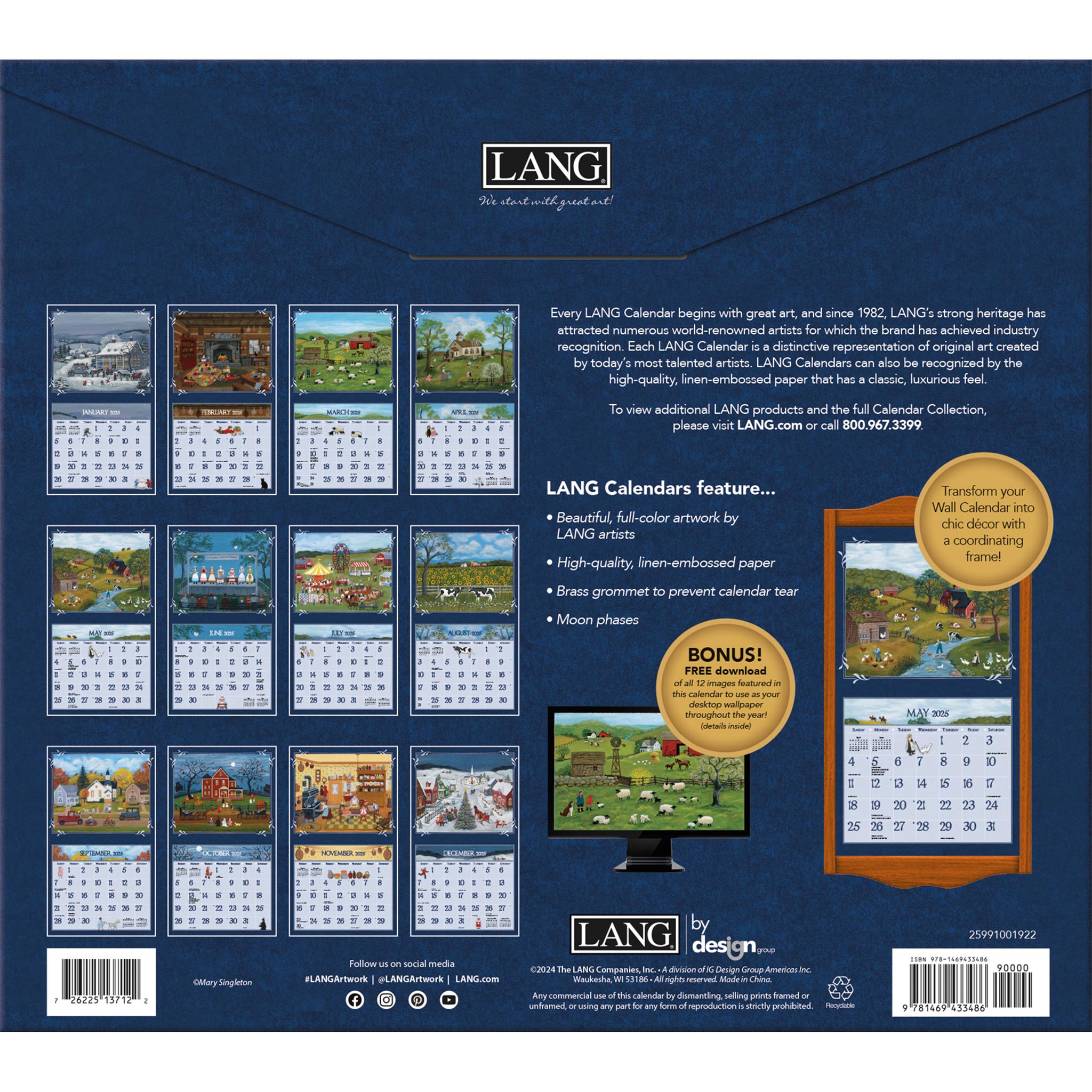 Lang Folk Art Wall 2025 Calendar - Online Exclusive