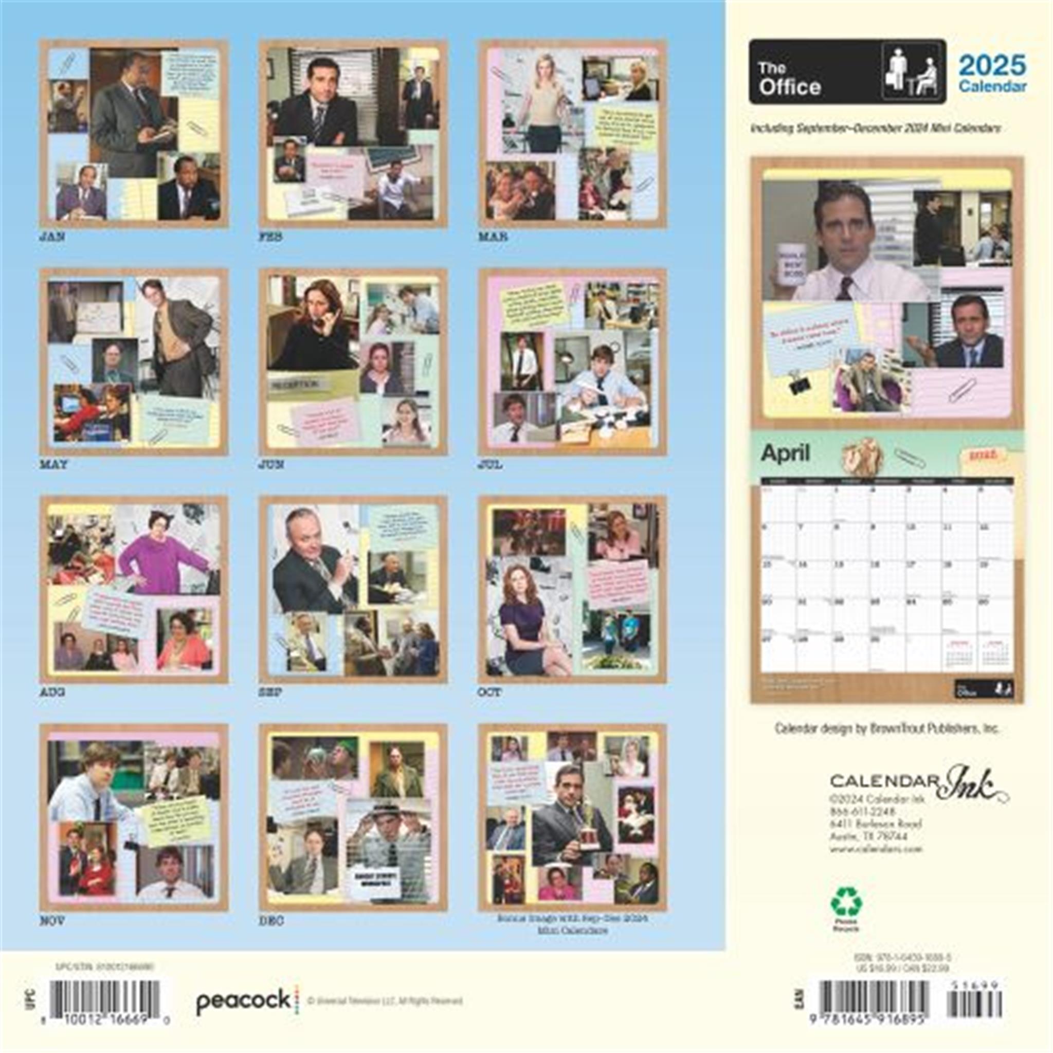 The Office Wall 2025 Calendar