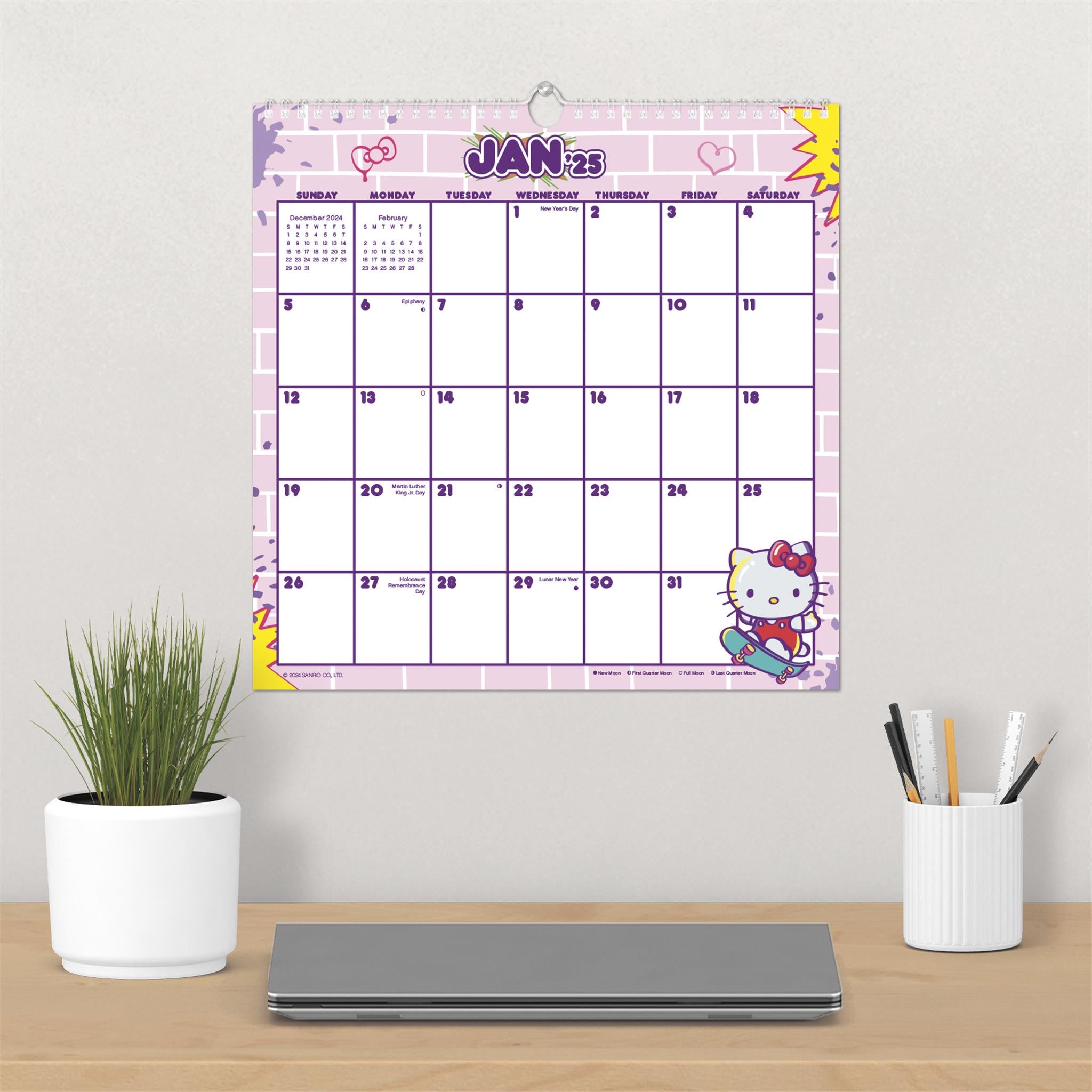 Hello Kitty And Friends Spiral Wall 2025 Calendar - Online Exclusive