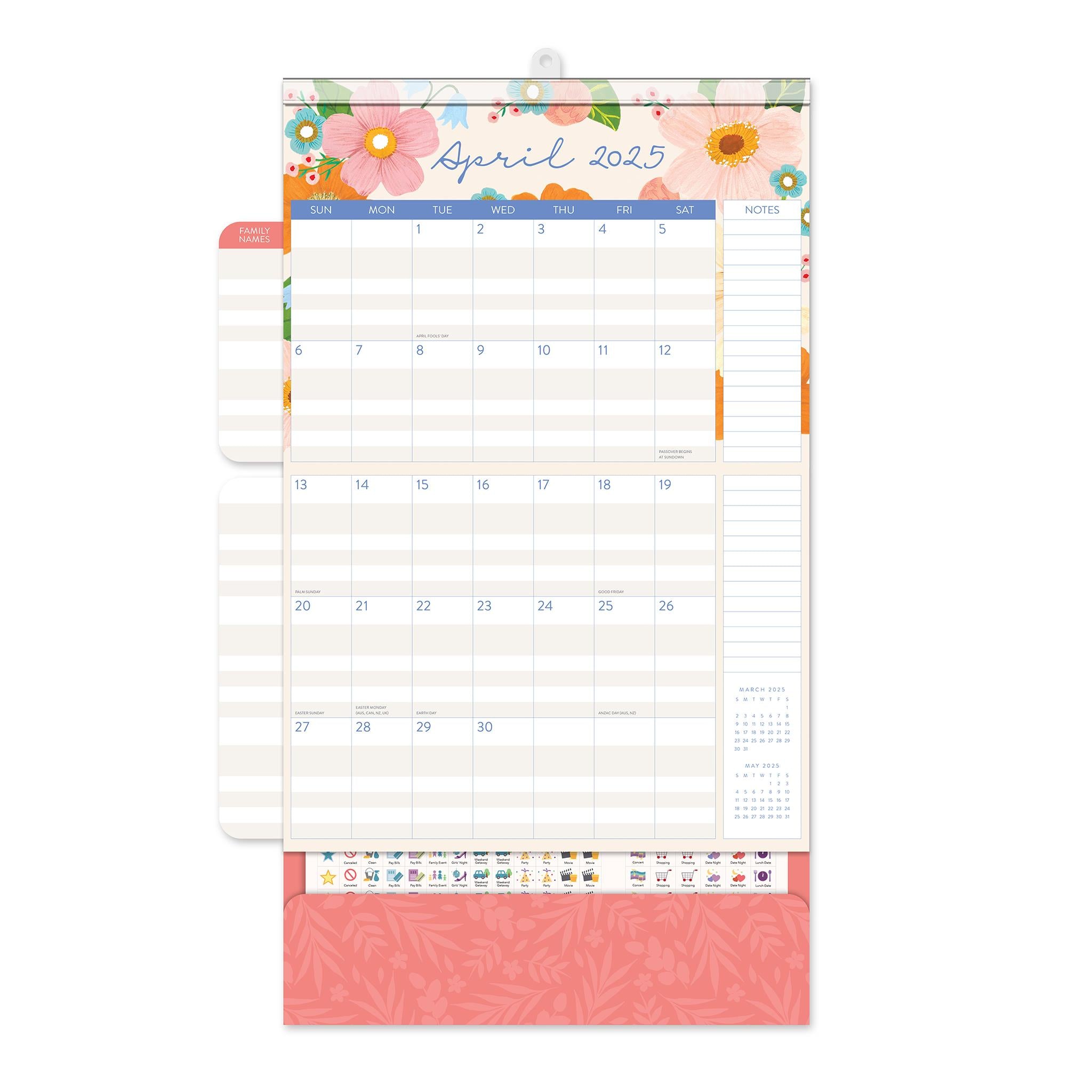 Bella Flora Do It All Wall 2025 Calendar