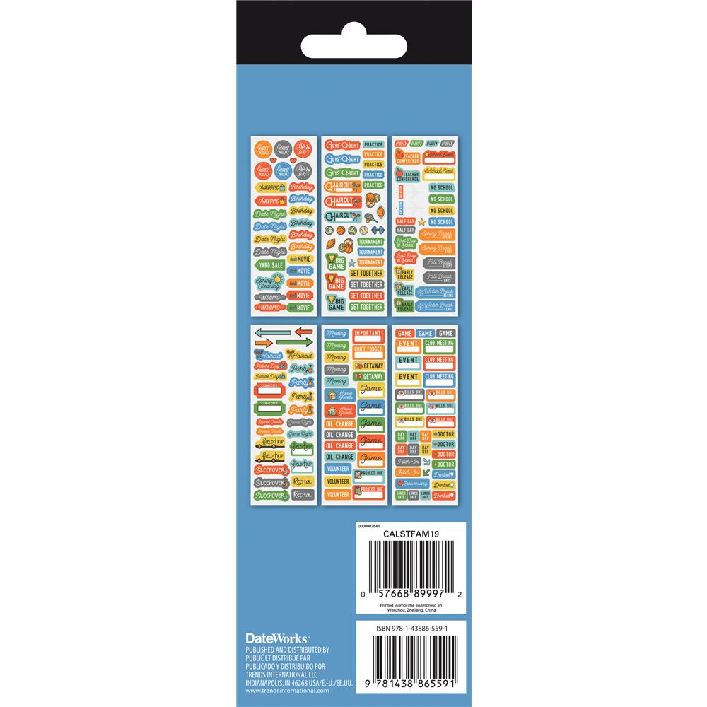 Family Calendar Reminder Stickers