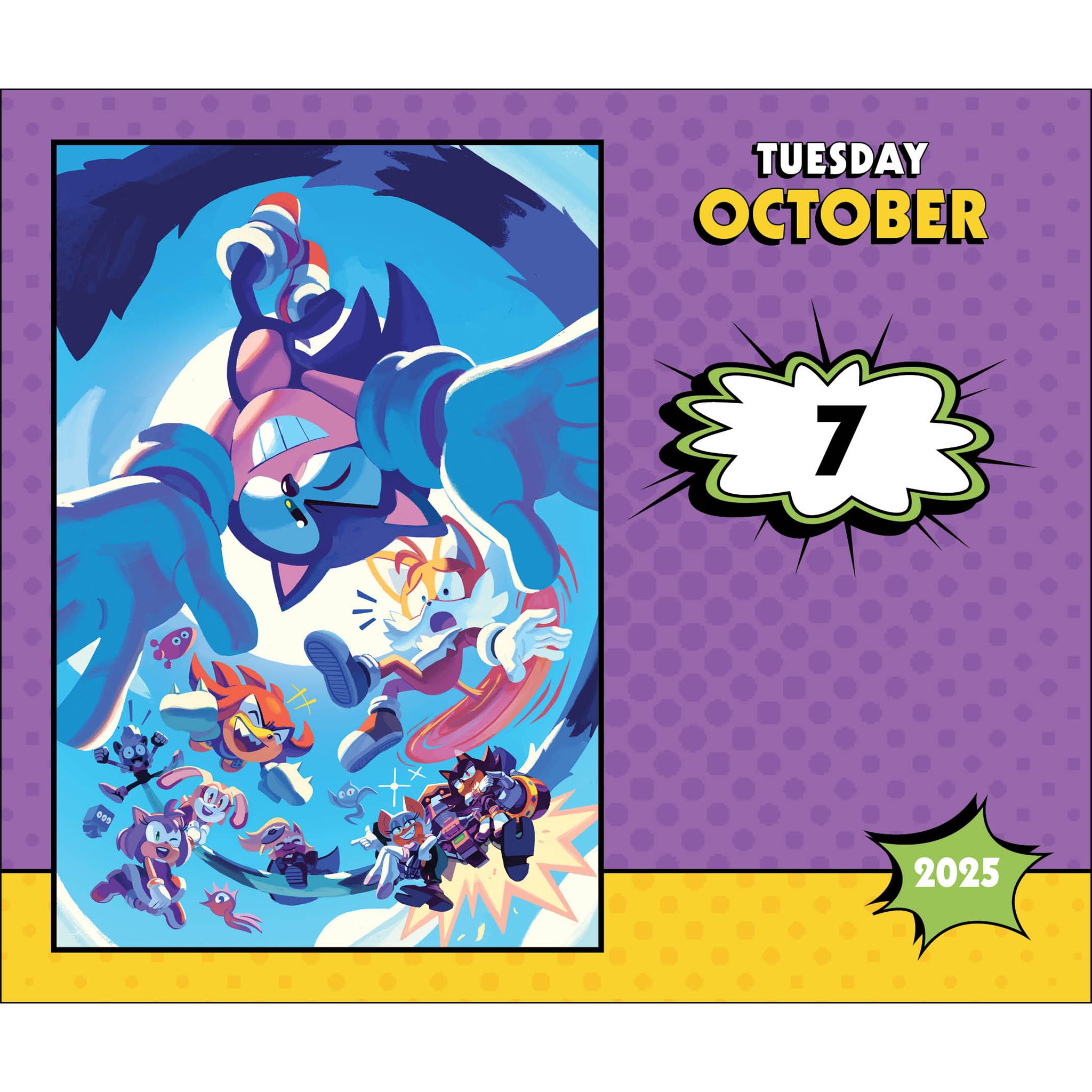 Sonic The Hedgehog Comics Box 2025 Calendar