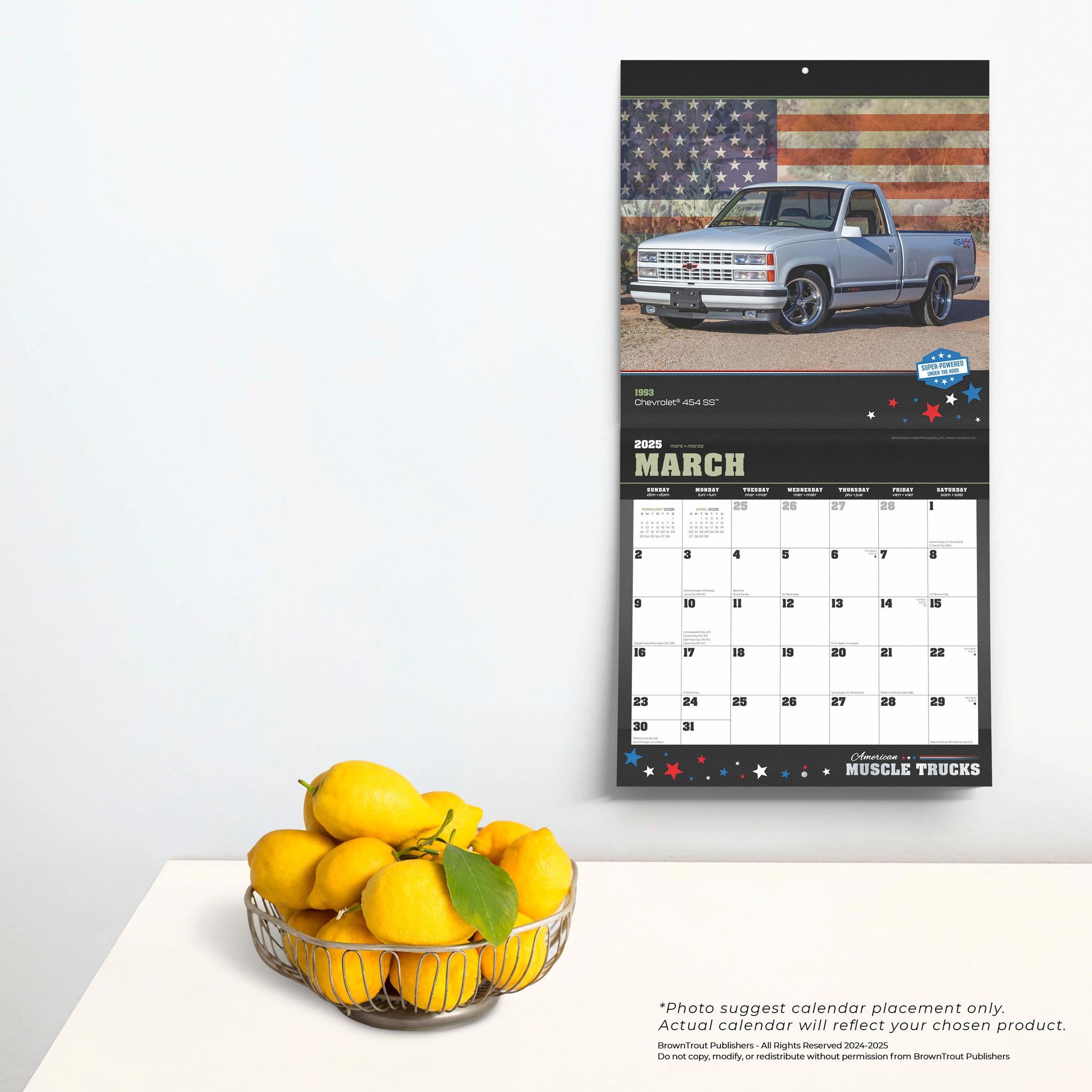 American Muscle Trucks Wall 2025 Calendar - Online Exclusive