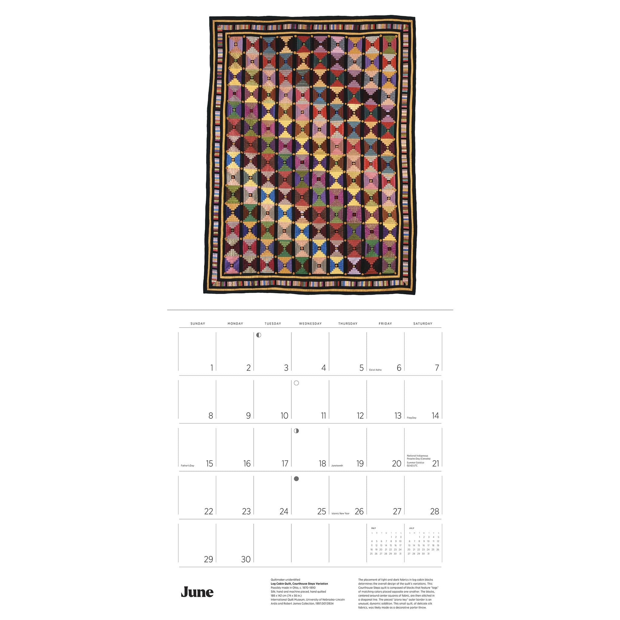 Antique Quilts Wall 2025 Calendar - Online Exclusive