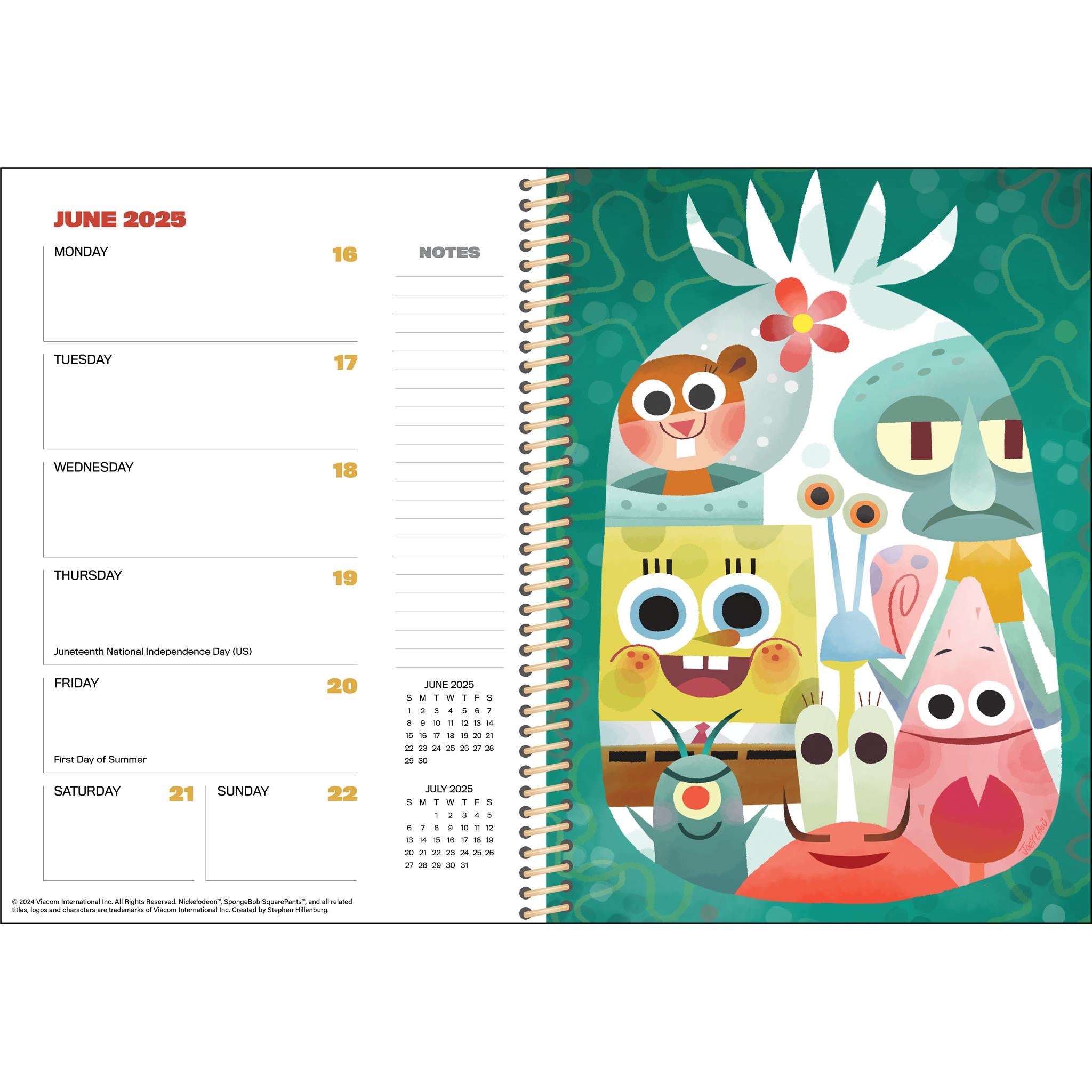 Spongebob Squarepants Planner 2025 Calendar - Online Exclusive