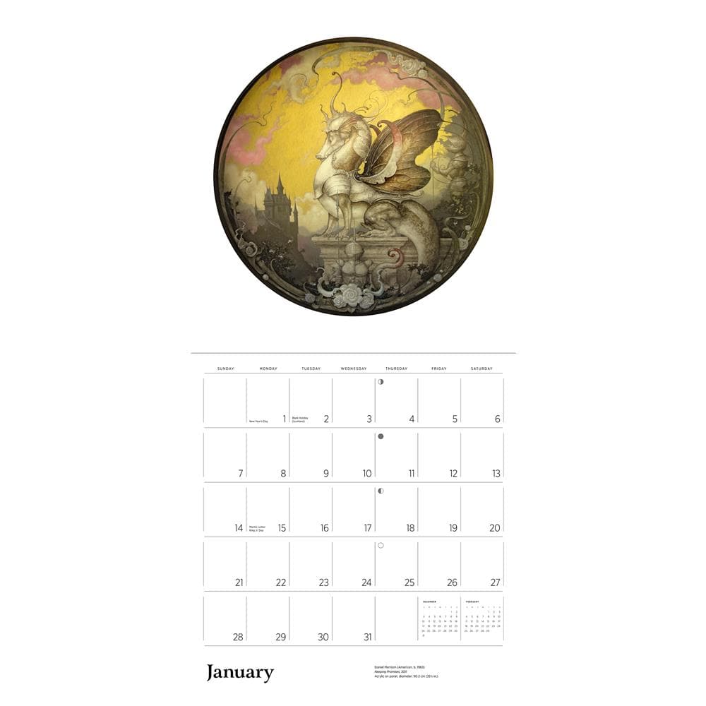 9781087507101 Art of Daniel Merriam Wall Calendar Pomegranate