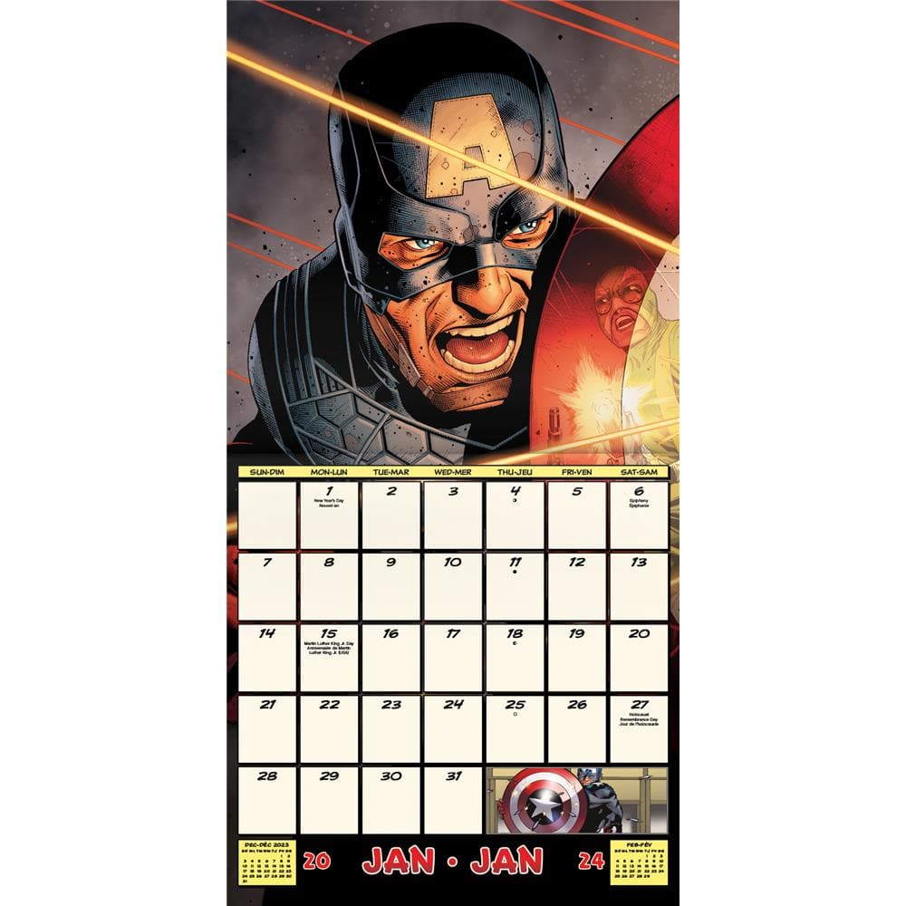 DateWorks 2024 Marvel Avengers Wall Calendar