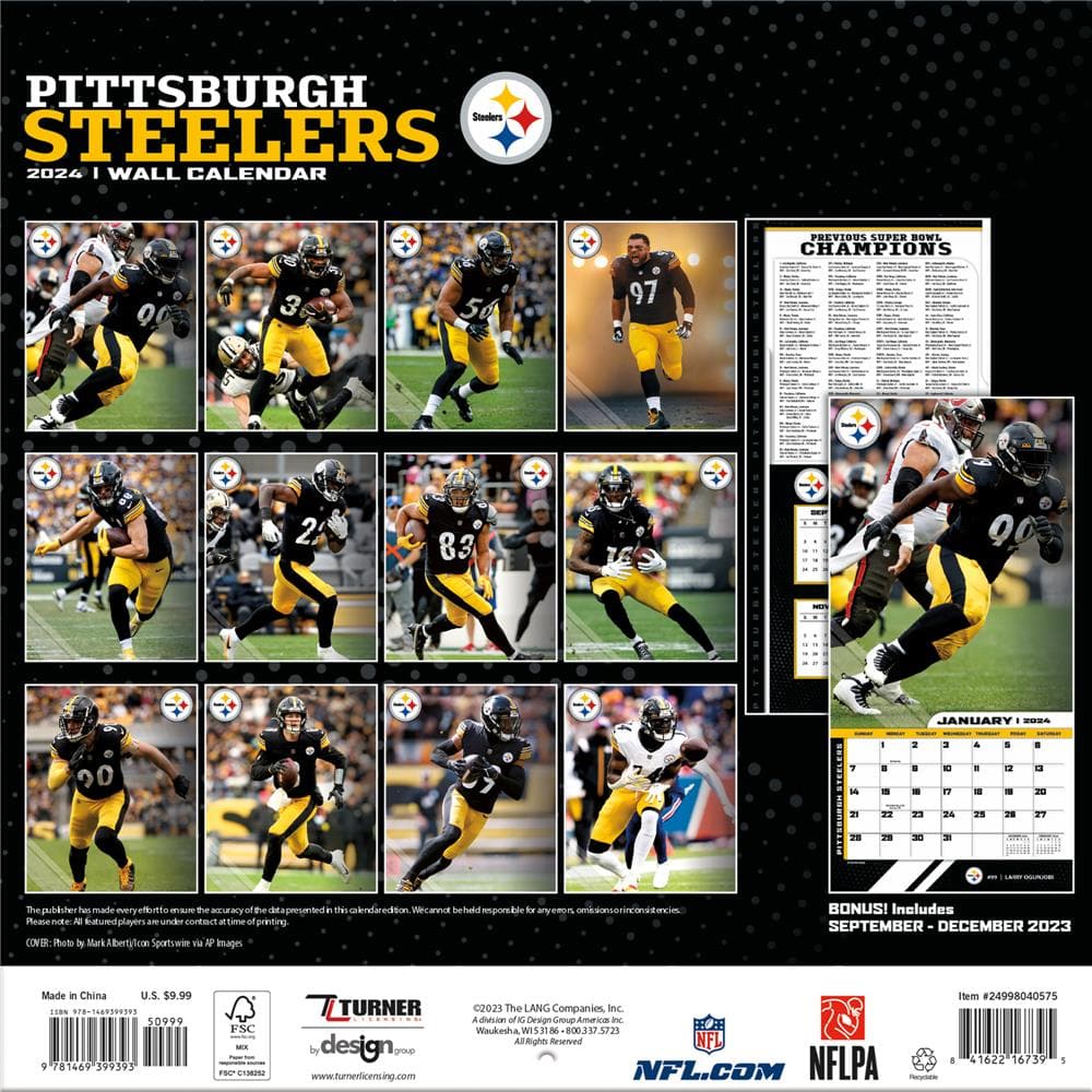9781469399393 NFL Pittsburgh Steelers 2024 Mini Calendar Online