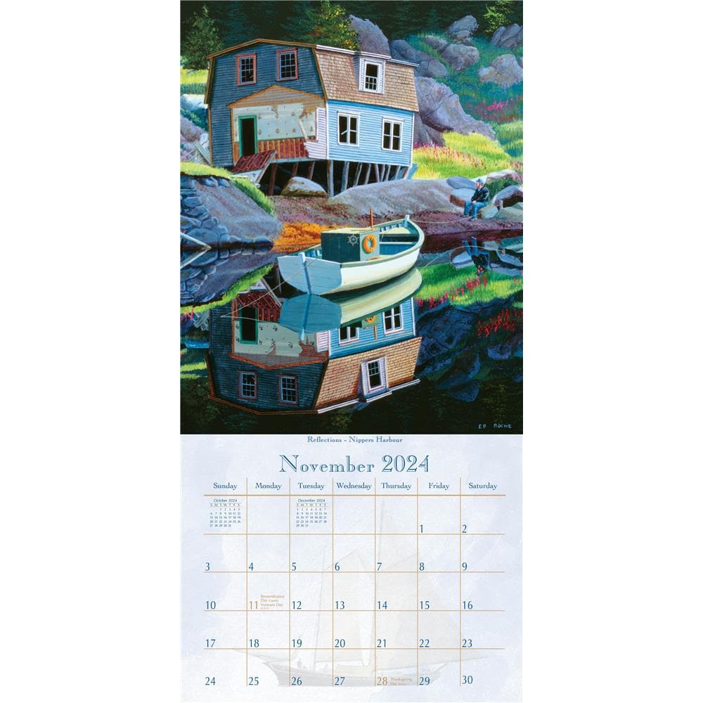 9781772342468 Newfoundland 2024 Slim Calendar Pine Ridge Art