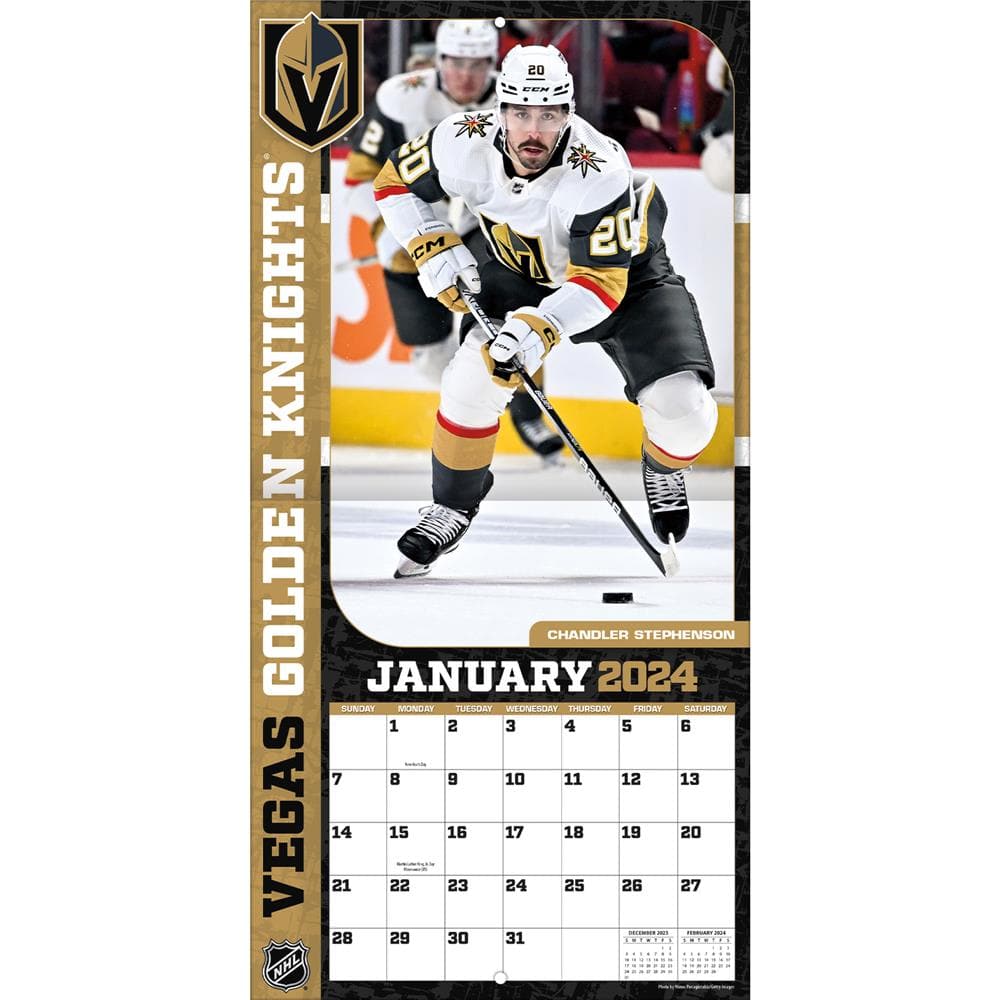 9798350601640 NHL Vegas Golden Knights 2024 Wall Calendar - Online Exclusive The Lang Companies Inc. - Calendar Club
